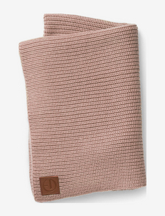 Wool Knitted Blanket - dekens - faded rose