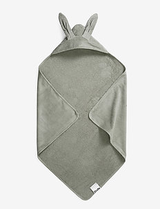 Hooded Towel - Mineral Green Bunny - håndklæ - mint
