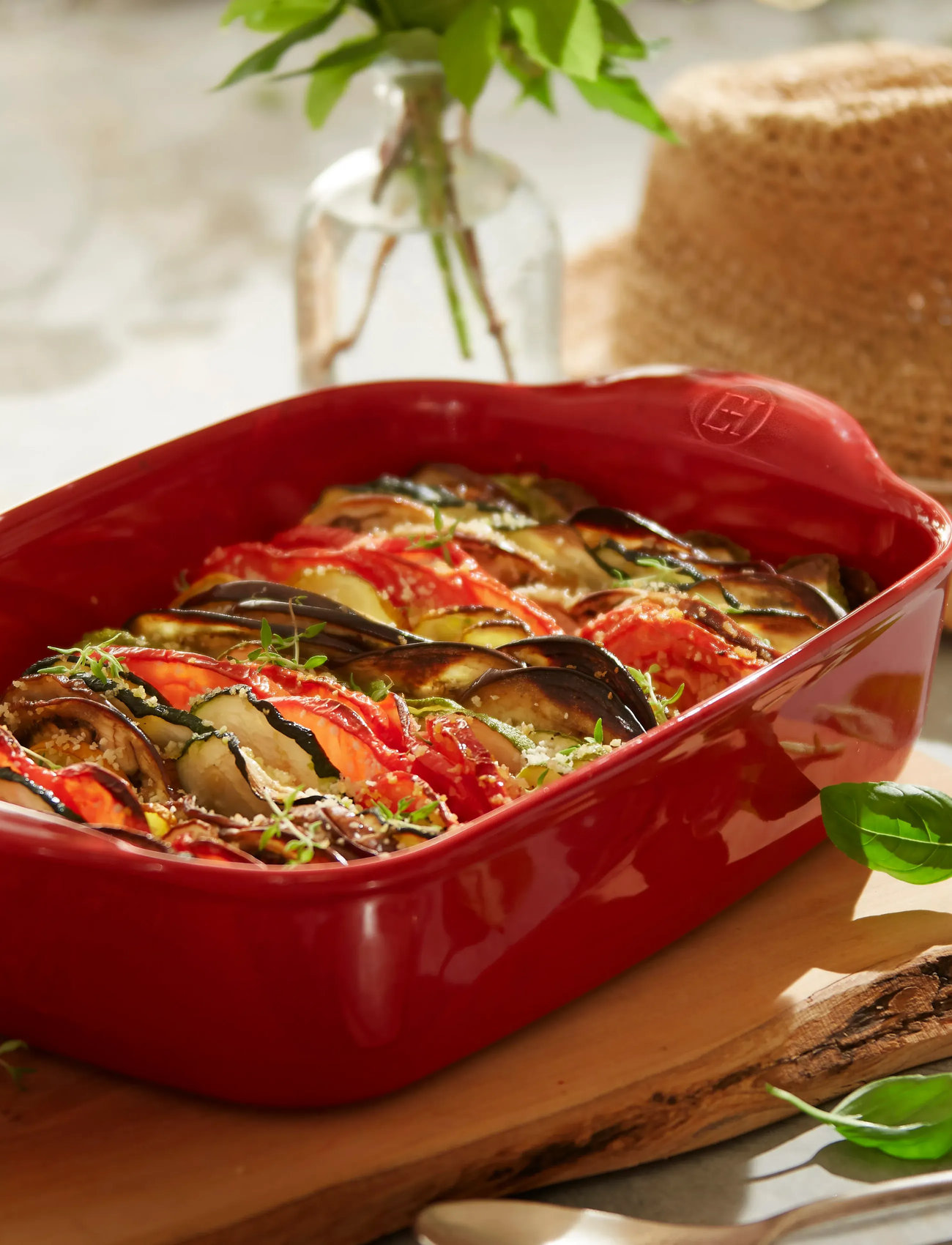 Emile Henry Small Rectangular Oven Dish, 1.55 L, Red, Køkken > Ovnforme, Unisex