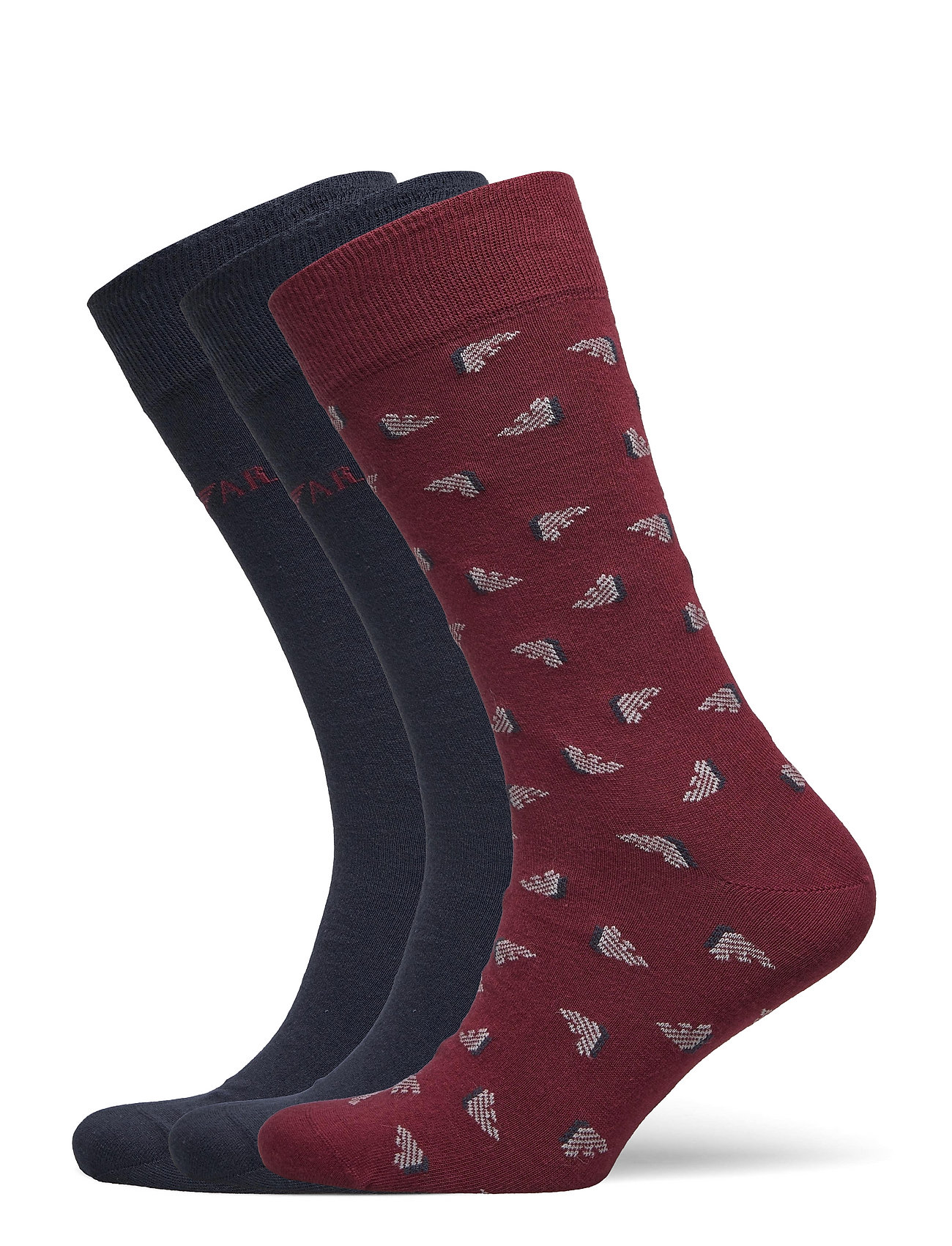 Men'S Knit Short Socks Underwear Socks Regular Socks Punainen Emporio Armani