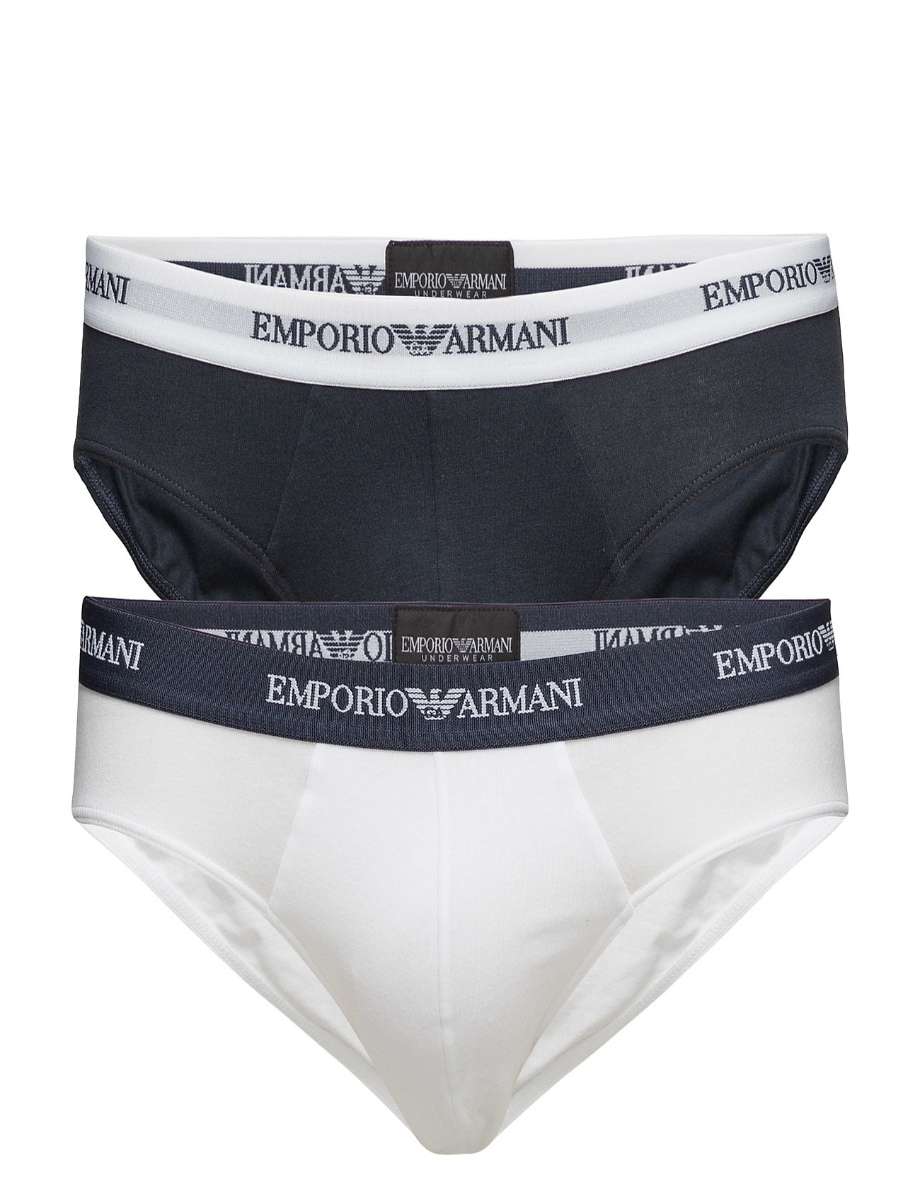 Armani Mens Knit 2pack Underbukser Y-front Briefs Emporio Armani boxershorts for herre - Pashion.dk