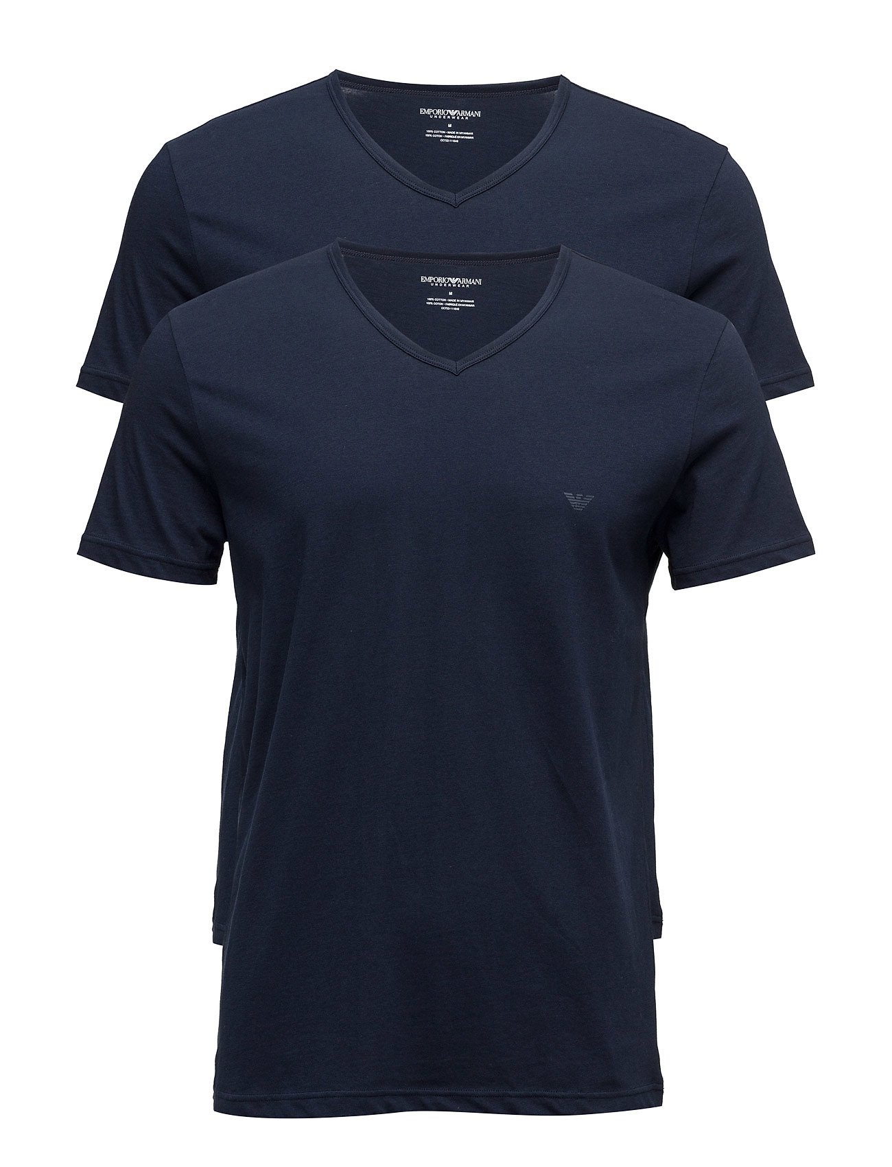 Mens Knit 2pack Tsh T-shirts Short-sleeved Sininen Emporio Armani