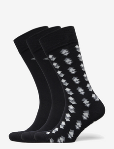 3 PACK SHORT SOCKS - sukat monipakkauksessa - nero/perla