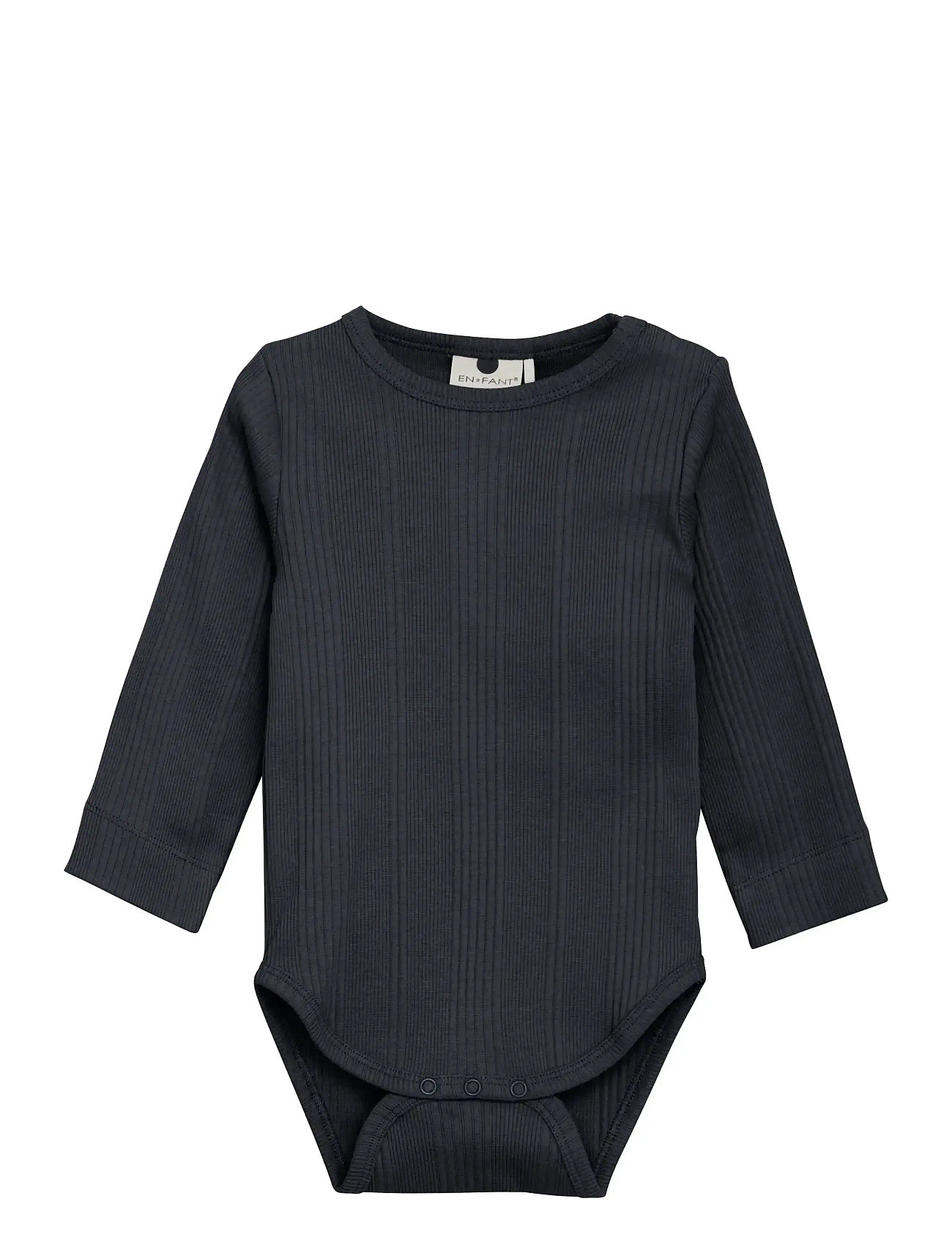 EN FANT Body Ls Rib Grau - 80 - Kinder