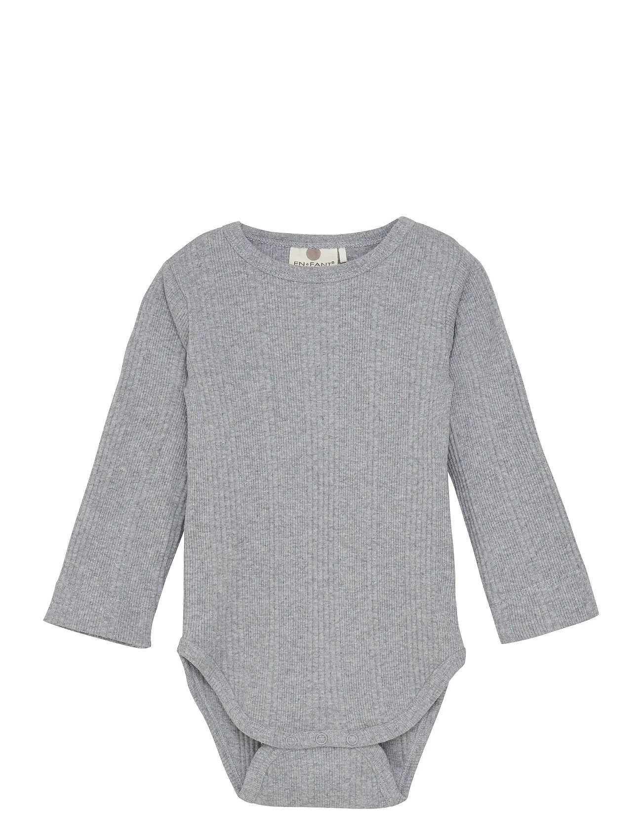 EN FANT Body Ls Rib Grau - 68 - Kinder