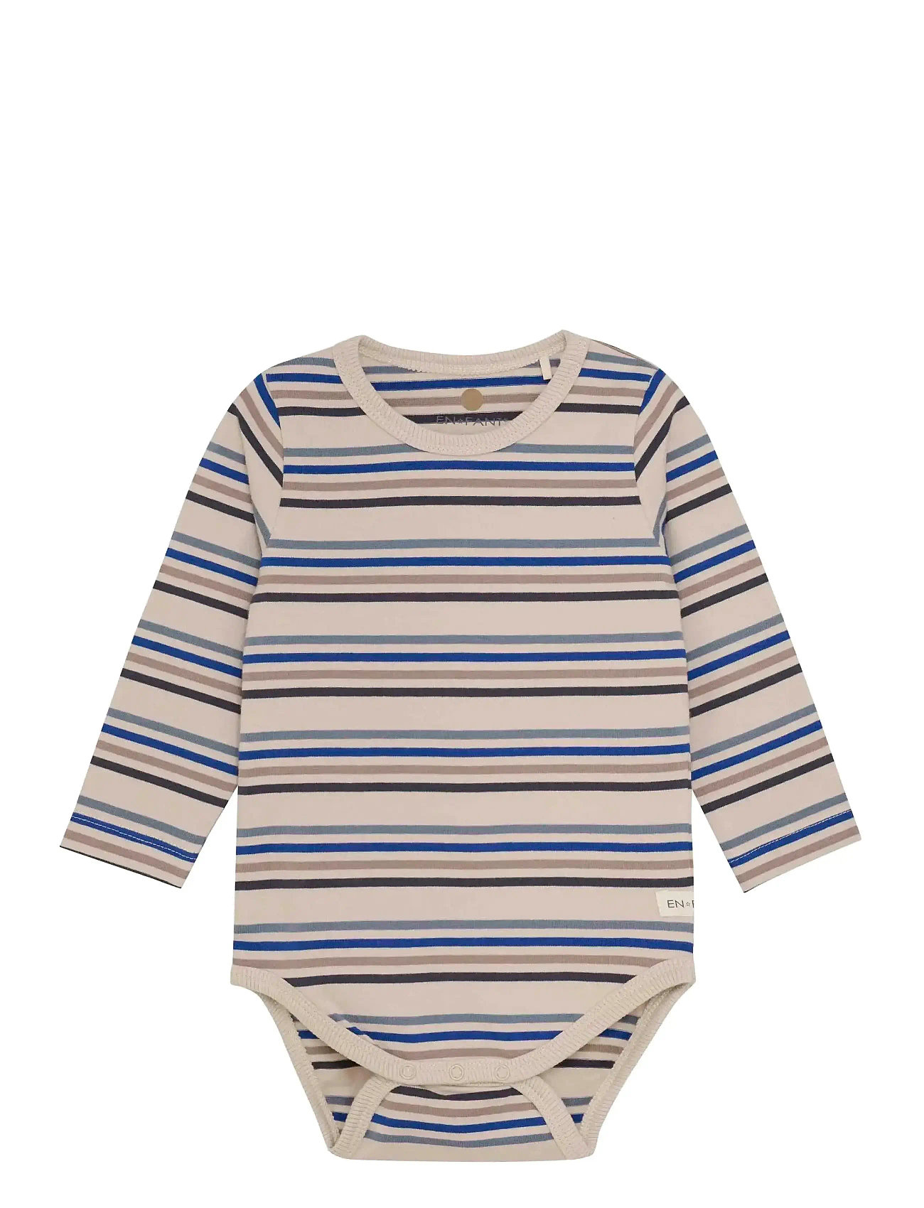 En Fant Body Ls Stripe, 68, Multi/patterned, Bodys > Langærmede, Børn