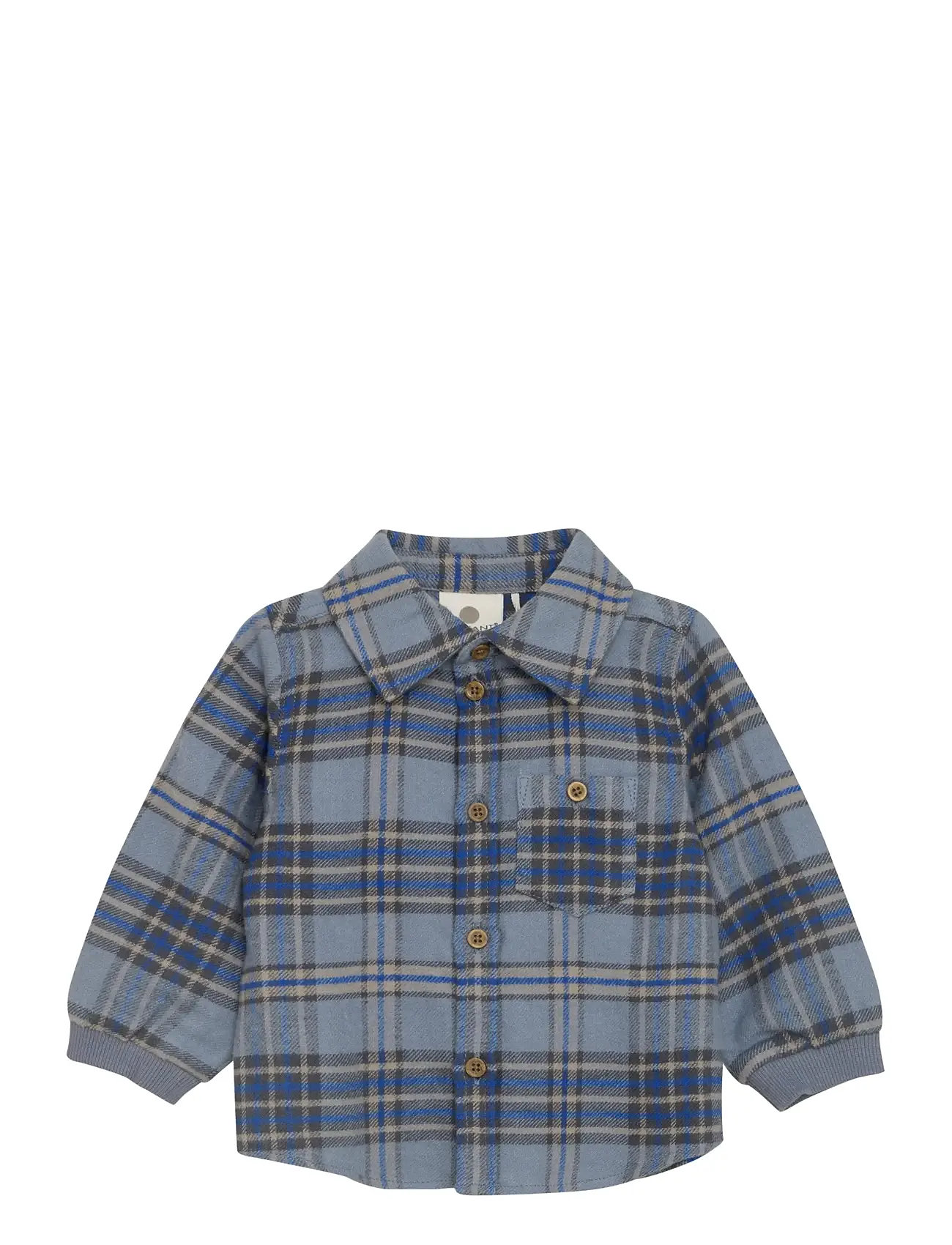 EN FANT Shirt Ls Check Blau - 68 - Kinder