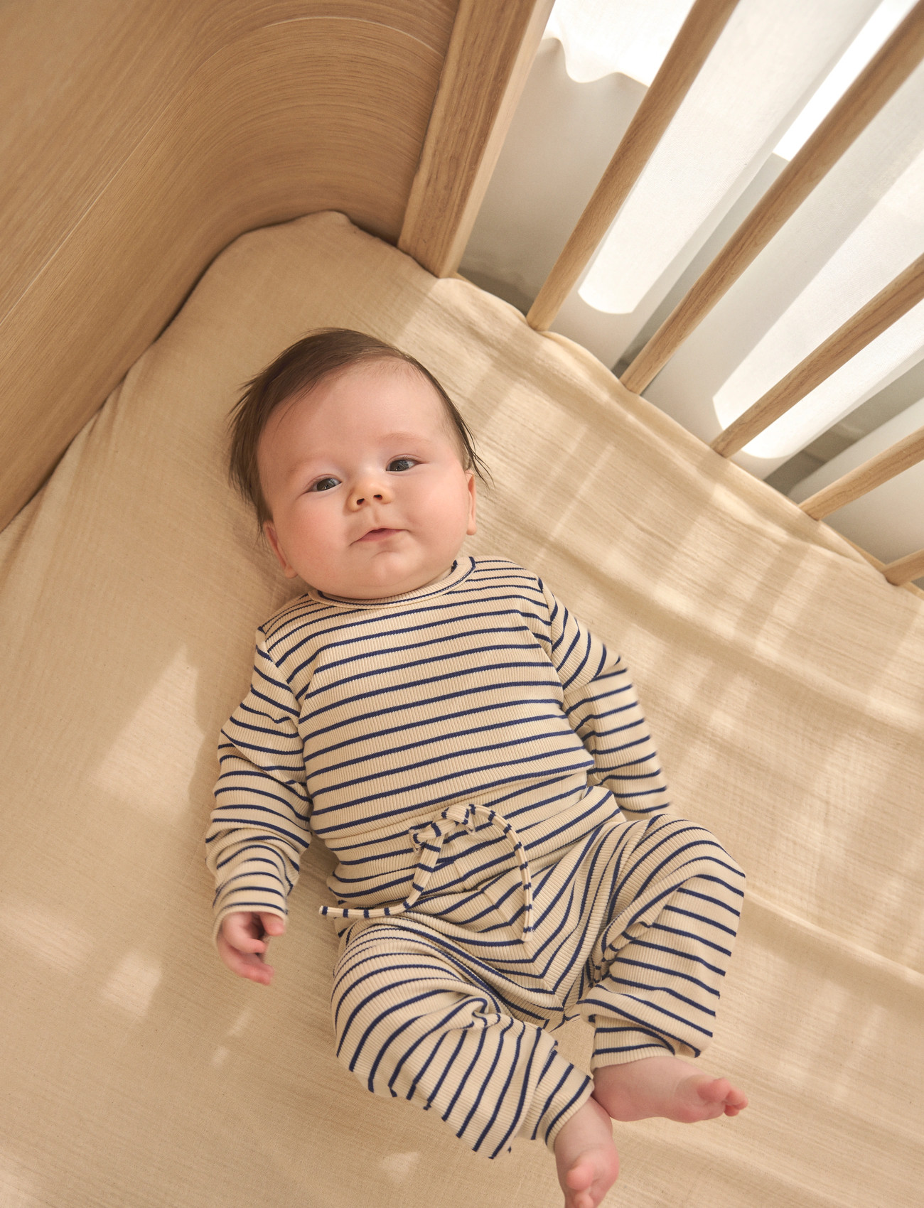 En Fant Body Ls Rib Stripe, 56, Multi/patterned, Bodys > Langærmede, Børn