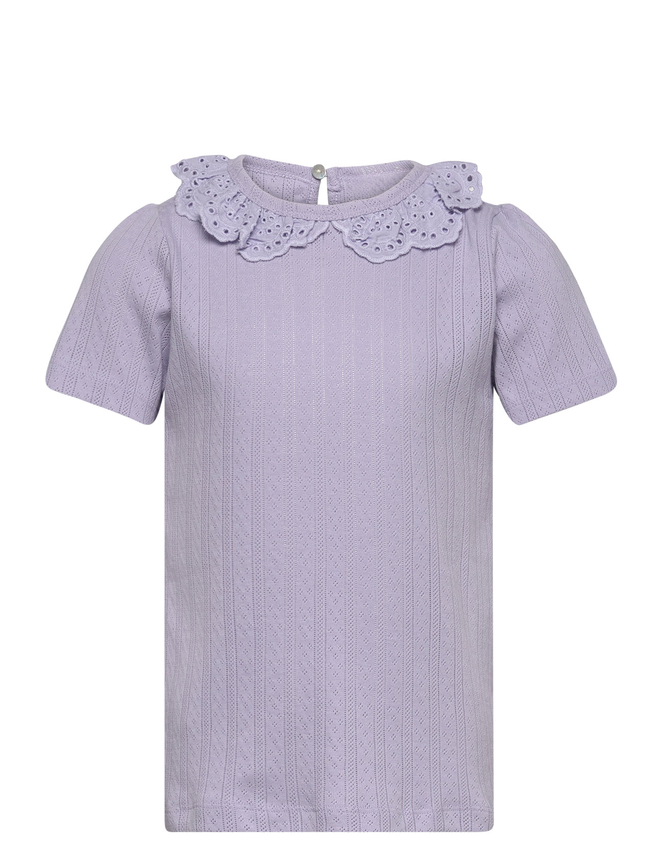 T-Shirt Ss Pointelle Purple En Fant