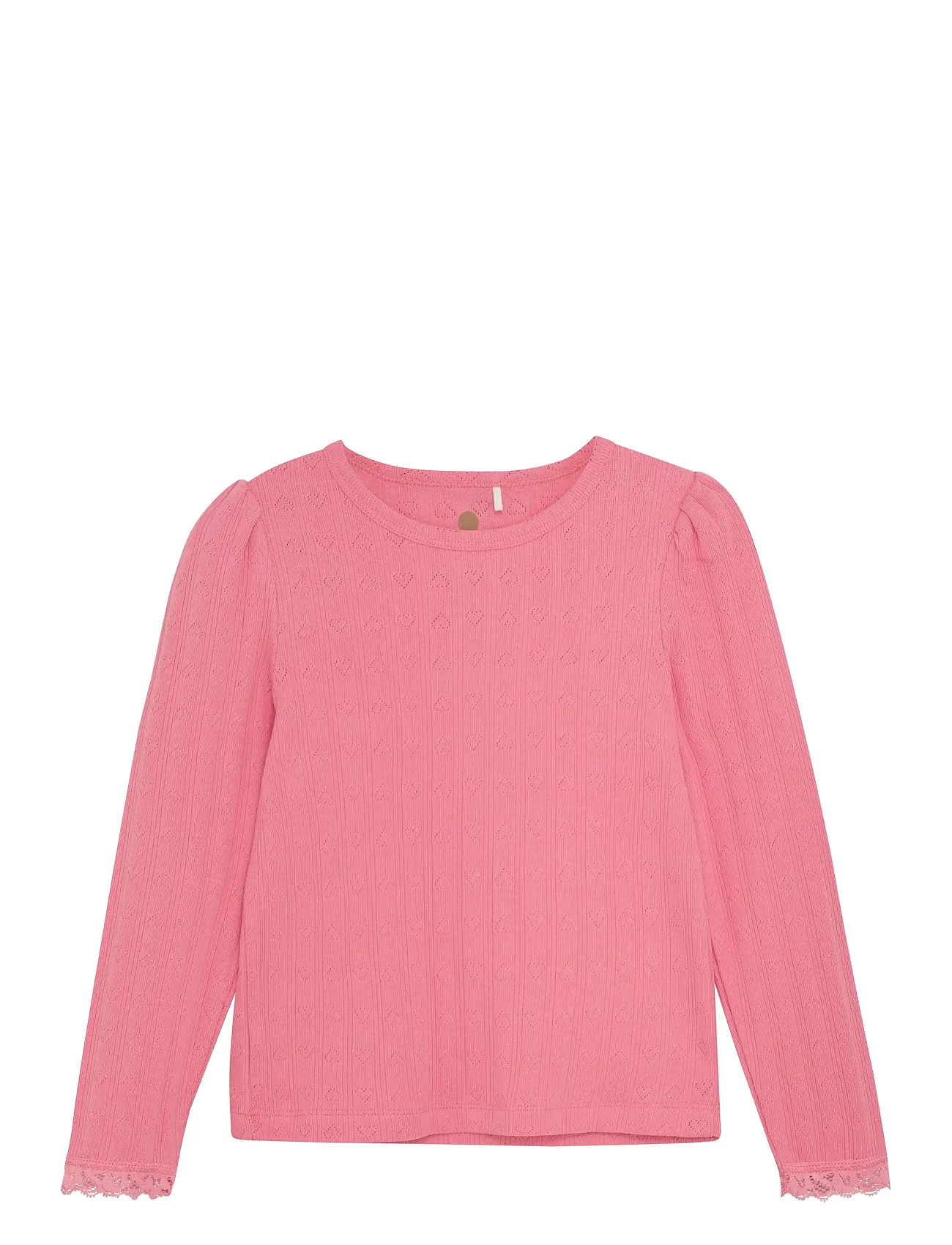 EN FANT T-Shirt Ls Pointelle Pink - 116 - Kinder