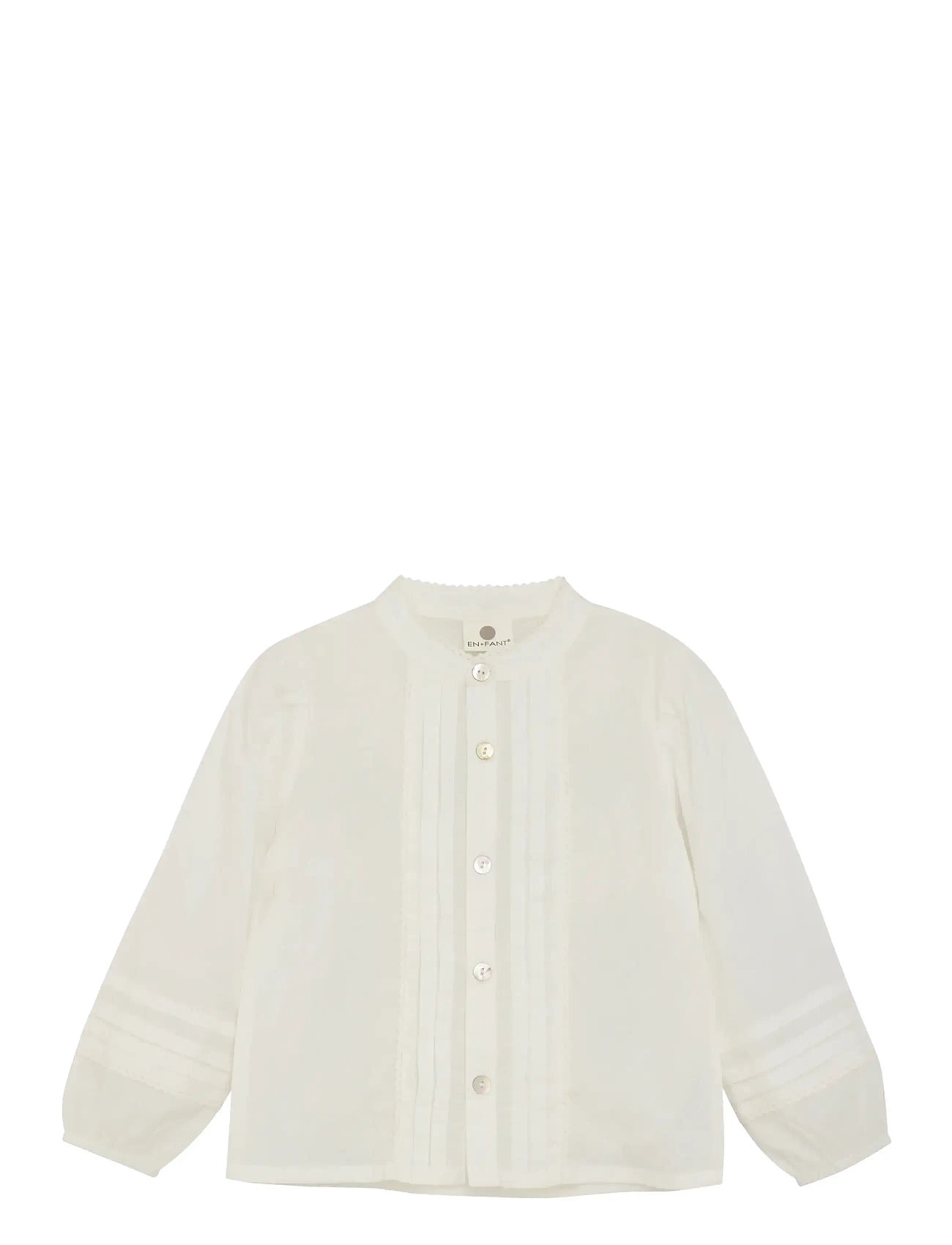 EN FANT Shirt Ls Woven Cream - 110 - Kinder