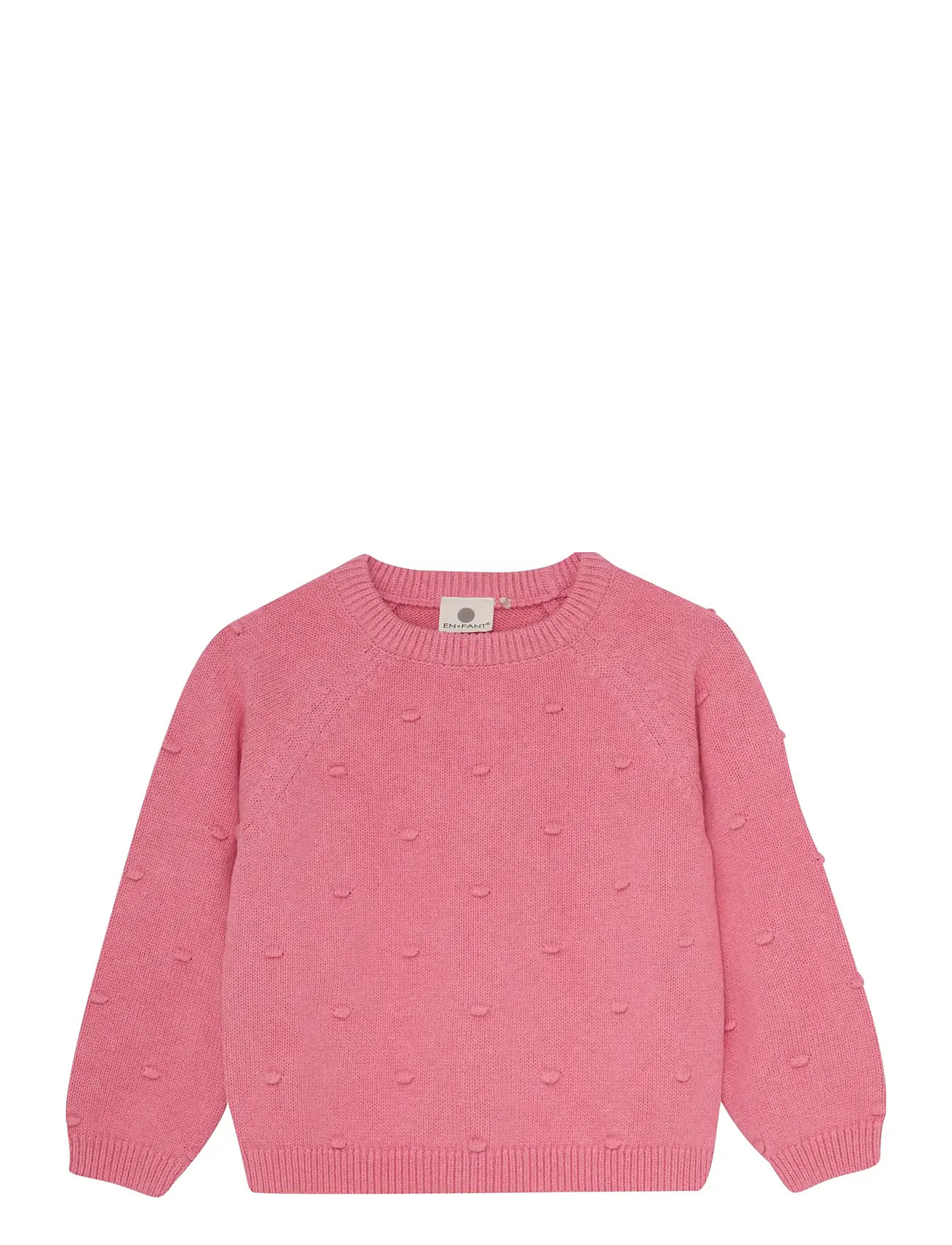 EN FANT Pullover Knit W. Wolle Pink - 128 - Kinder