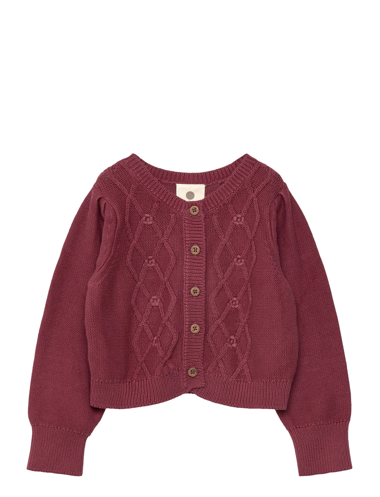 EN FANT Cardigan Knit Burgundy - 92 - Kinder