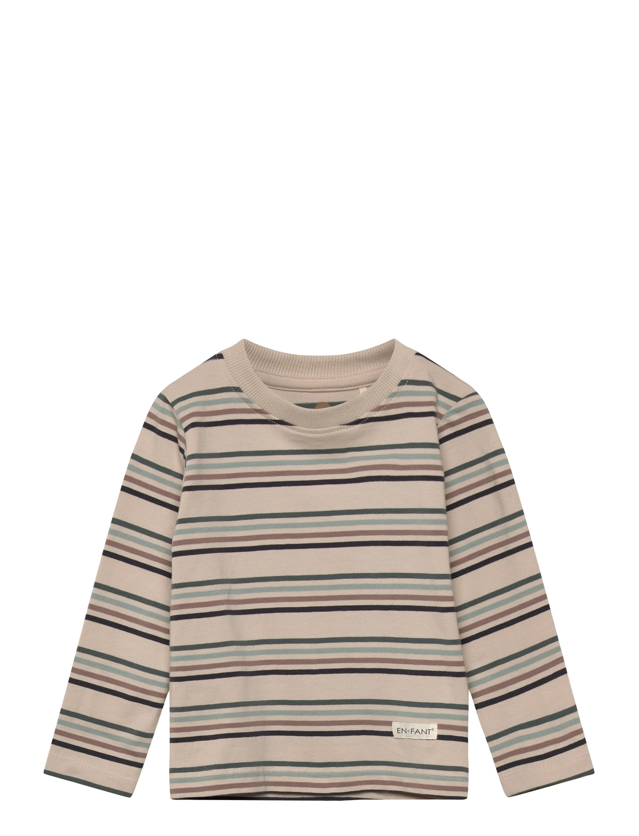 EN FANT T-Shirt Ls Stripe Beige - 104 - Kinder