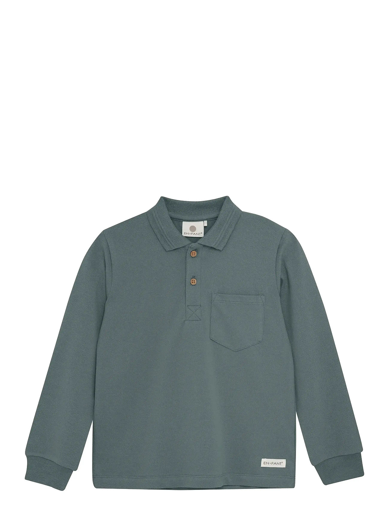 En Fant Polo Ls, 128, Green, Polo Skjorter > Langærmede Polo Shirts, Børn