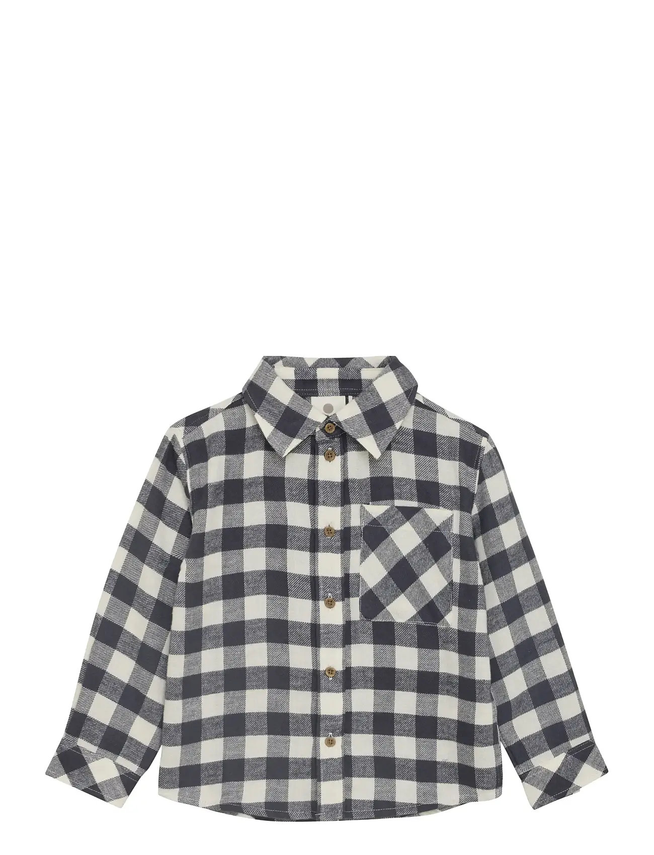 EN FANT Shirt Ls Check Grau - 128 - Kinder