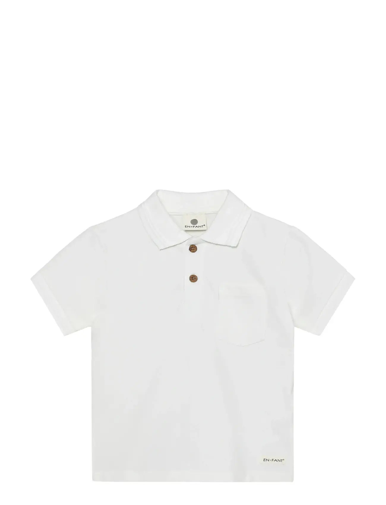 En Fant Polo Ss, 110, White, Poloshirts > Poloshirts Med Korte Ærmer, Børn