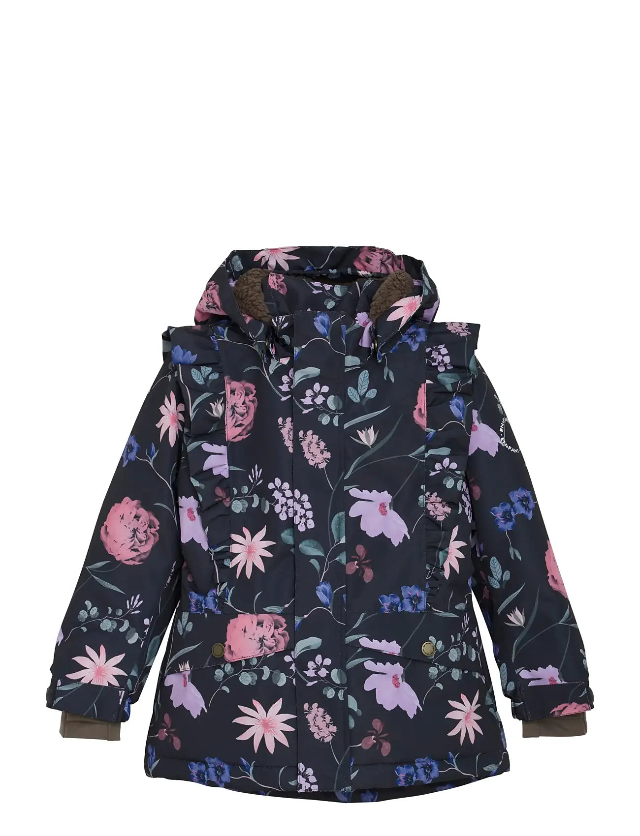 En Fant Jacket W. Frills Aop, 128, Multi/patterned, Sneskibeklædning > Sneskijakke, Børn