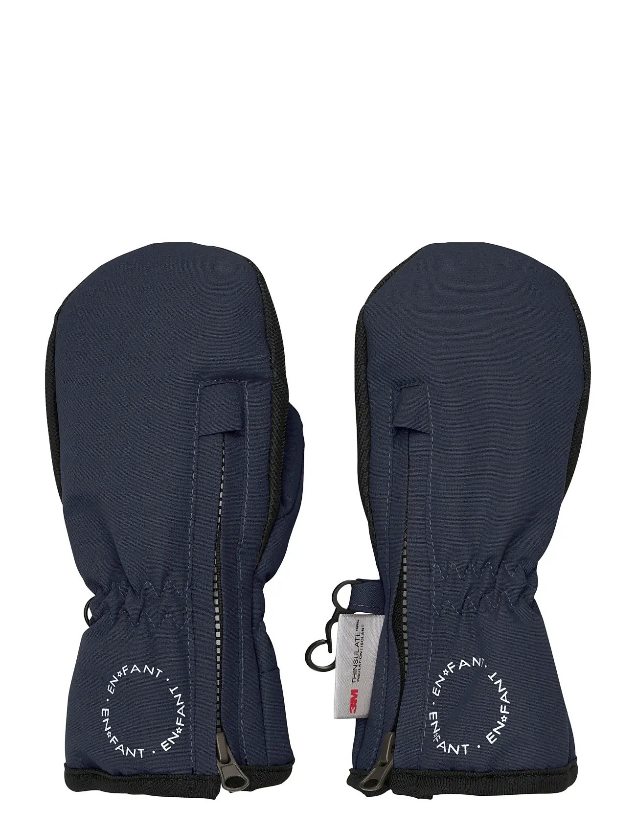 En Fant Mittens W. Zipper, 6-12MDR, Navy, Handsker Og Vanter > Vanter, Børn