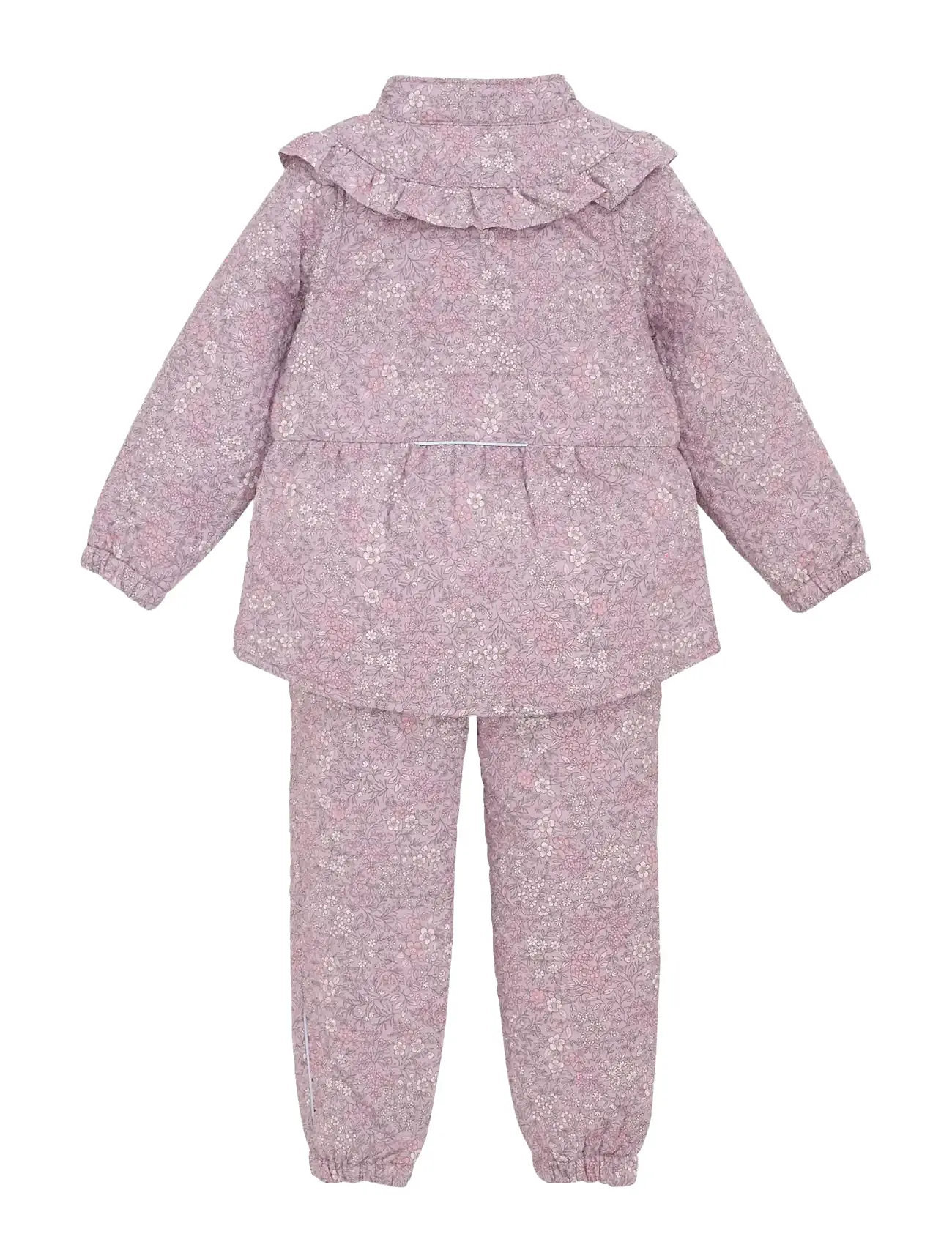 En Fant Thermal Set W. Frills, Aop, 80, Pink, Overalls > Overalls Og Sæt Til Sne-Ski, Børn