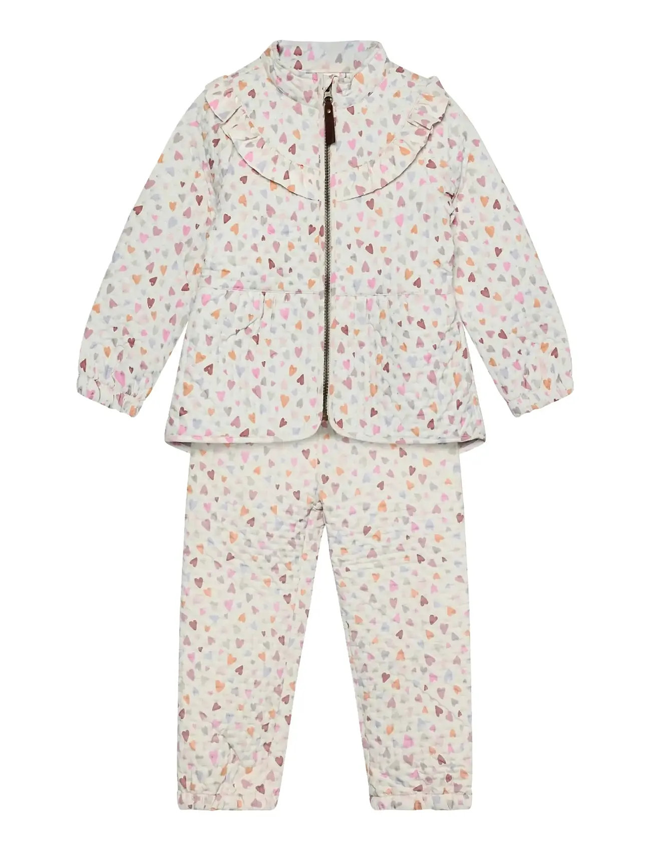 En Fant Thermal Set W. Frills, Aop, 110, Multi/patterned, Overalls > Overalls Og Sæt Til Sne-Ski, Børn