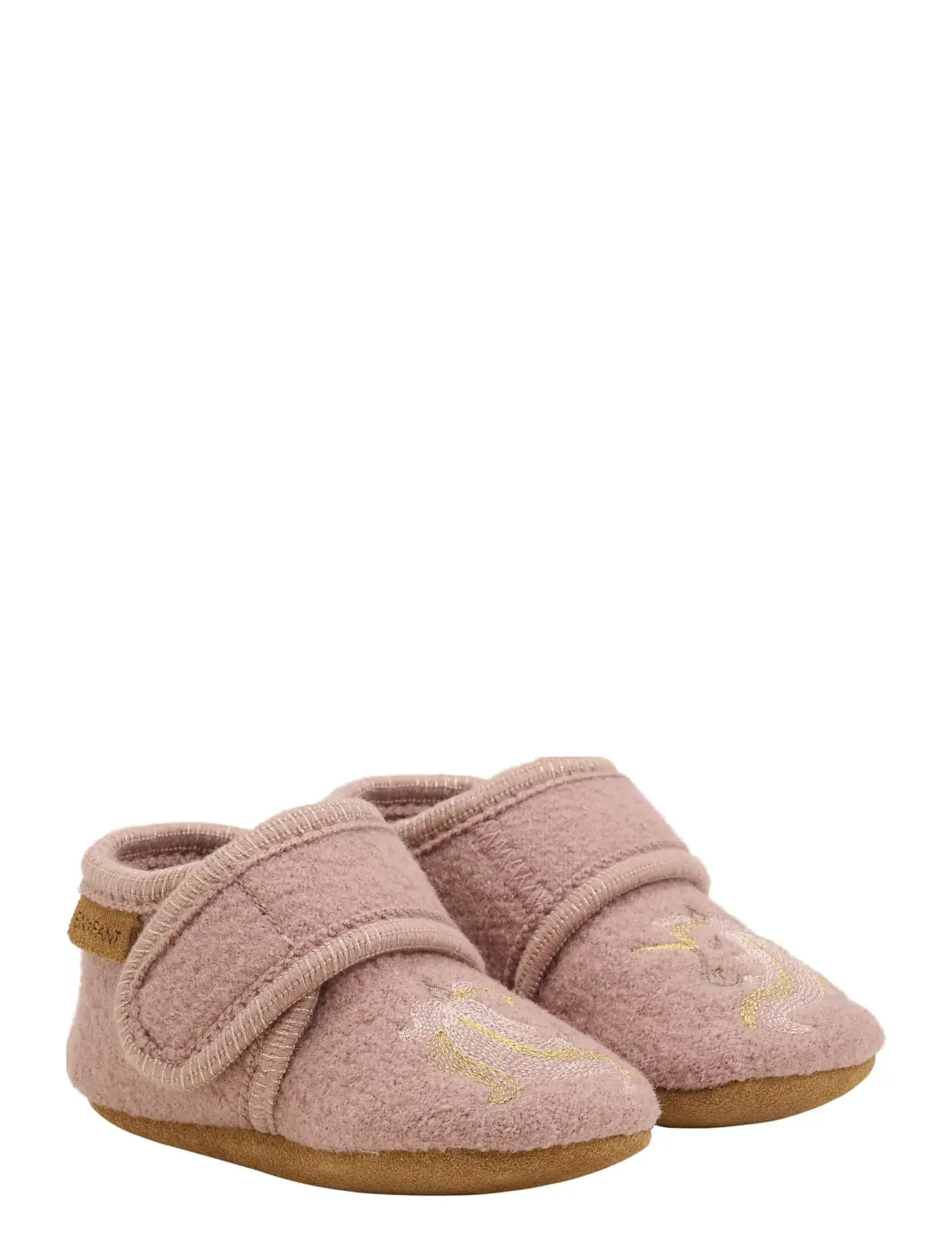 En Fant Wool Slippers W. Embroidery, 21 , Pink, Sko > Tøfler Og Indendørssko, Børn