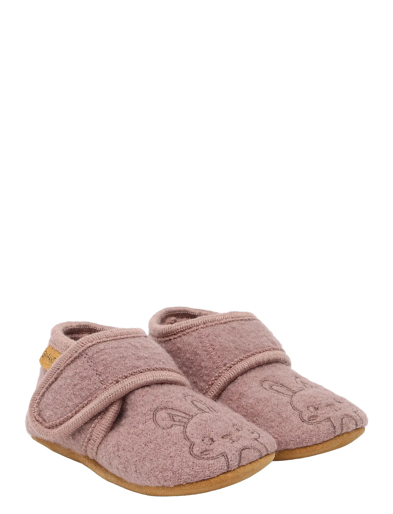 En Fant Wool Slippers W. Embroidery, 21 , Pink, Sko > Tøfler Og Indendørssko, Børn