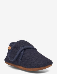 Baby Wool slippers - slippers - navy