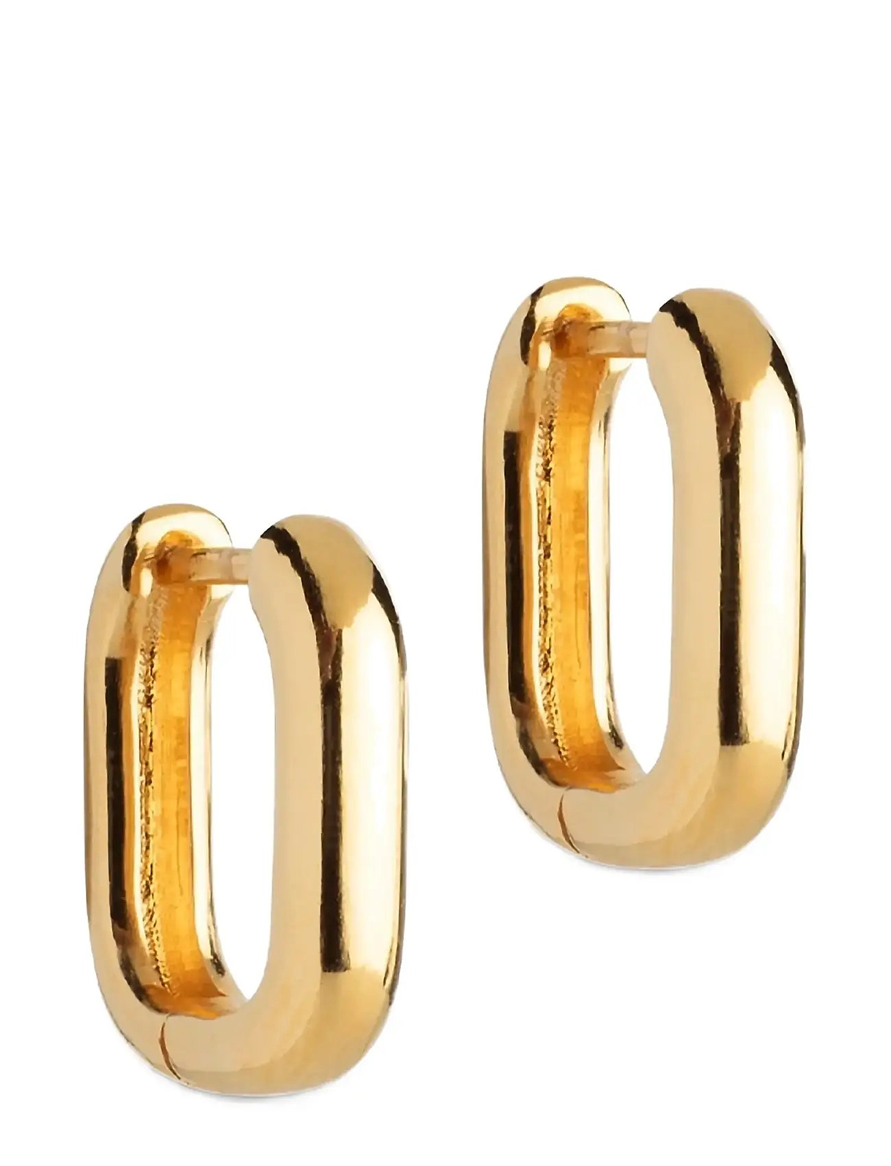 ENAMEL COPENHAGEN Hoops, Square 15 Mm Gold - One Size - Damen
