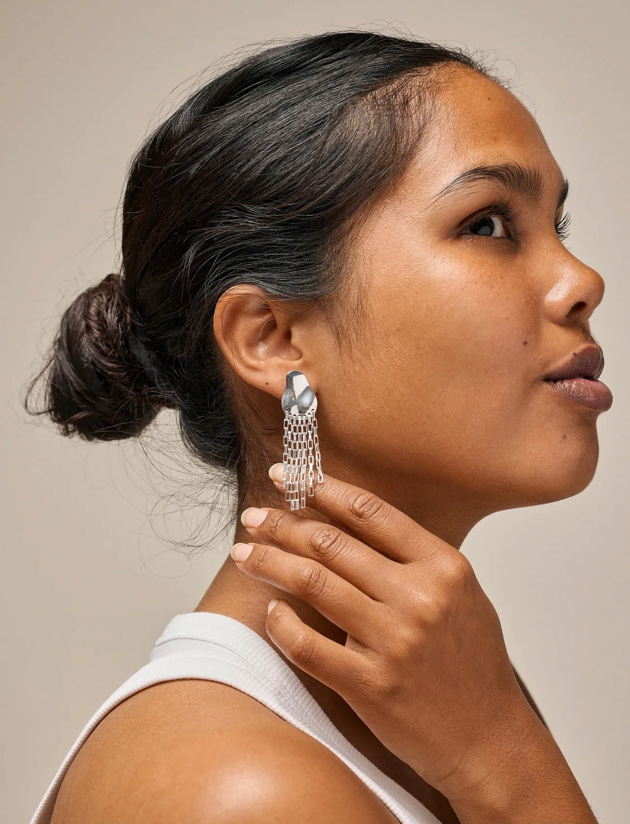 Enamel Copenhagen Earrings, Solange, One Size, Silver, Earrings > Statement Earrings, Dame