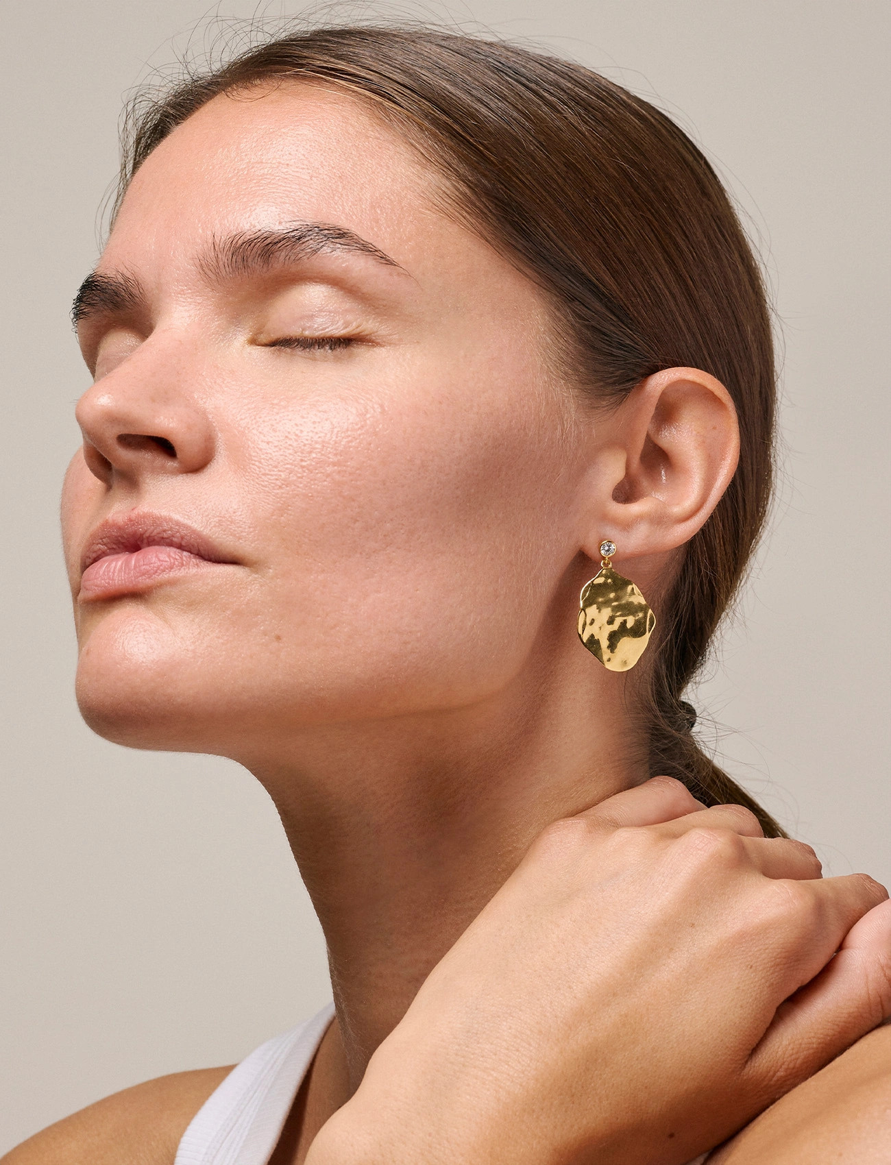 Enamel Copenhagen Earrings, Marissa, One Size, Gold, Earrings > Statement Earrings, Dame