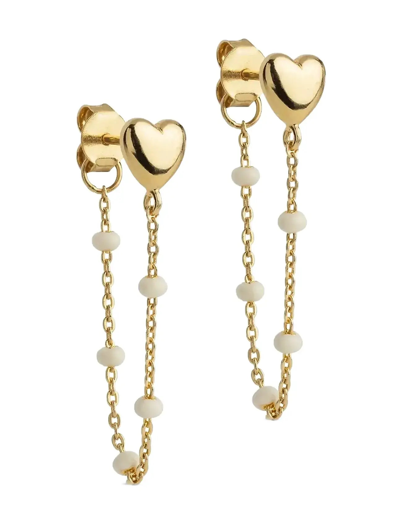ENAMEL COPENHAGEN Ohrringe, Lola Heart Gold - One Size - Damen