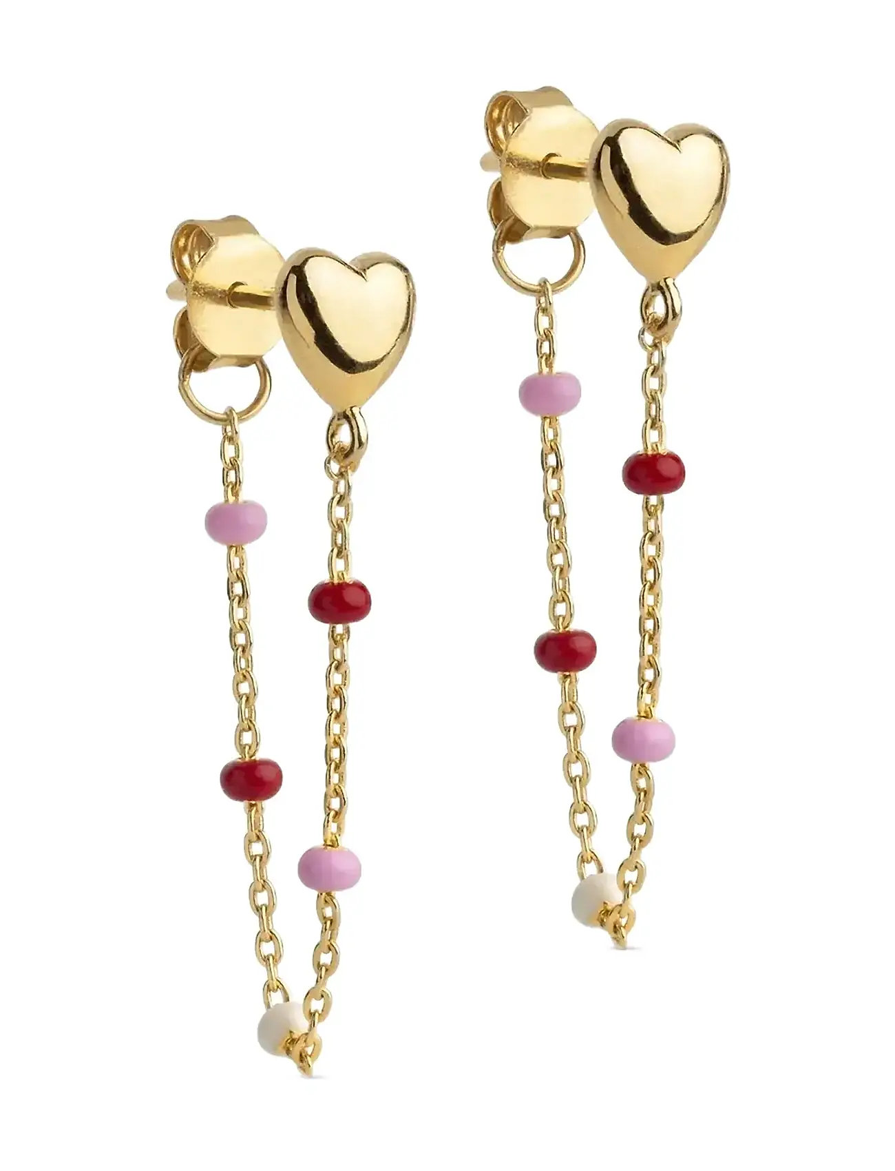 ENAMEL COPENHAGEN Ohrringe, Lola Heart Gold - One Size - Damen