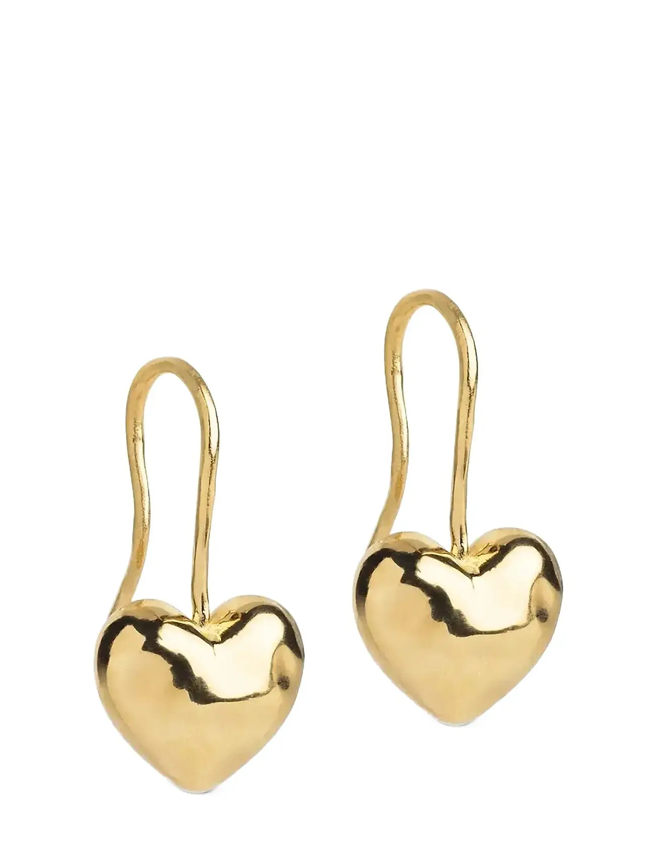 ENAMEL COPENHAGEN Ohrringe, Poma Drop Heart Gold - One Size - Damen