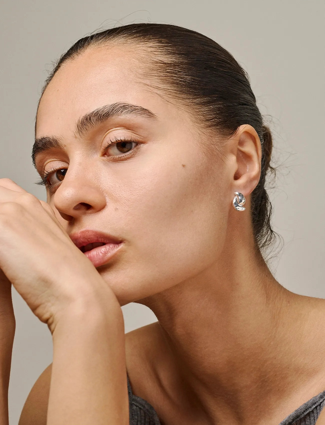 Enamel Copenhagen Studs, Tova, One Size, Silver, Øreringe > Ørestikker, Dame