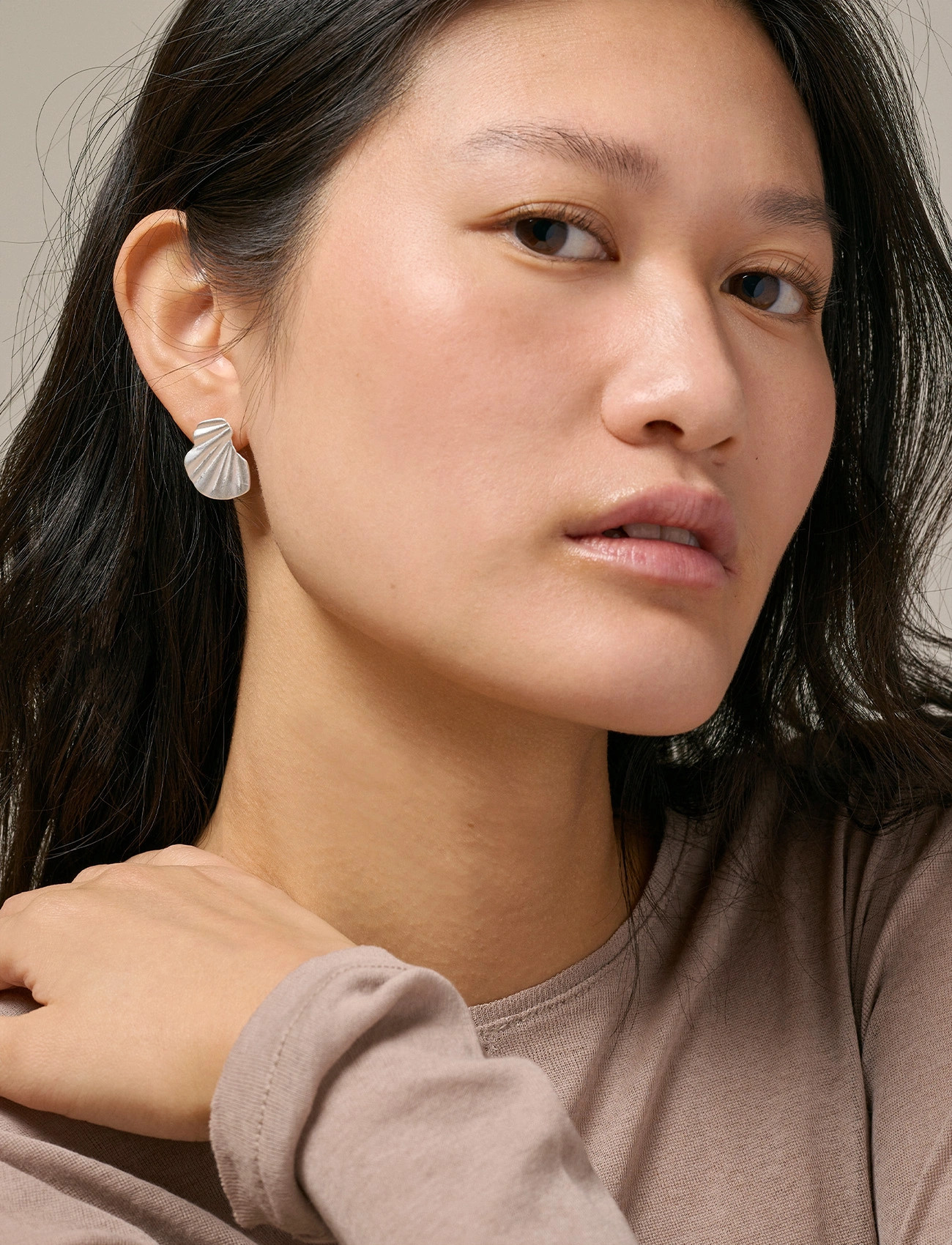 Enamel Copenhagen Earring, Wave, One Size, Silver, Øreringe > Ørestikker, Dame