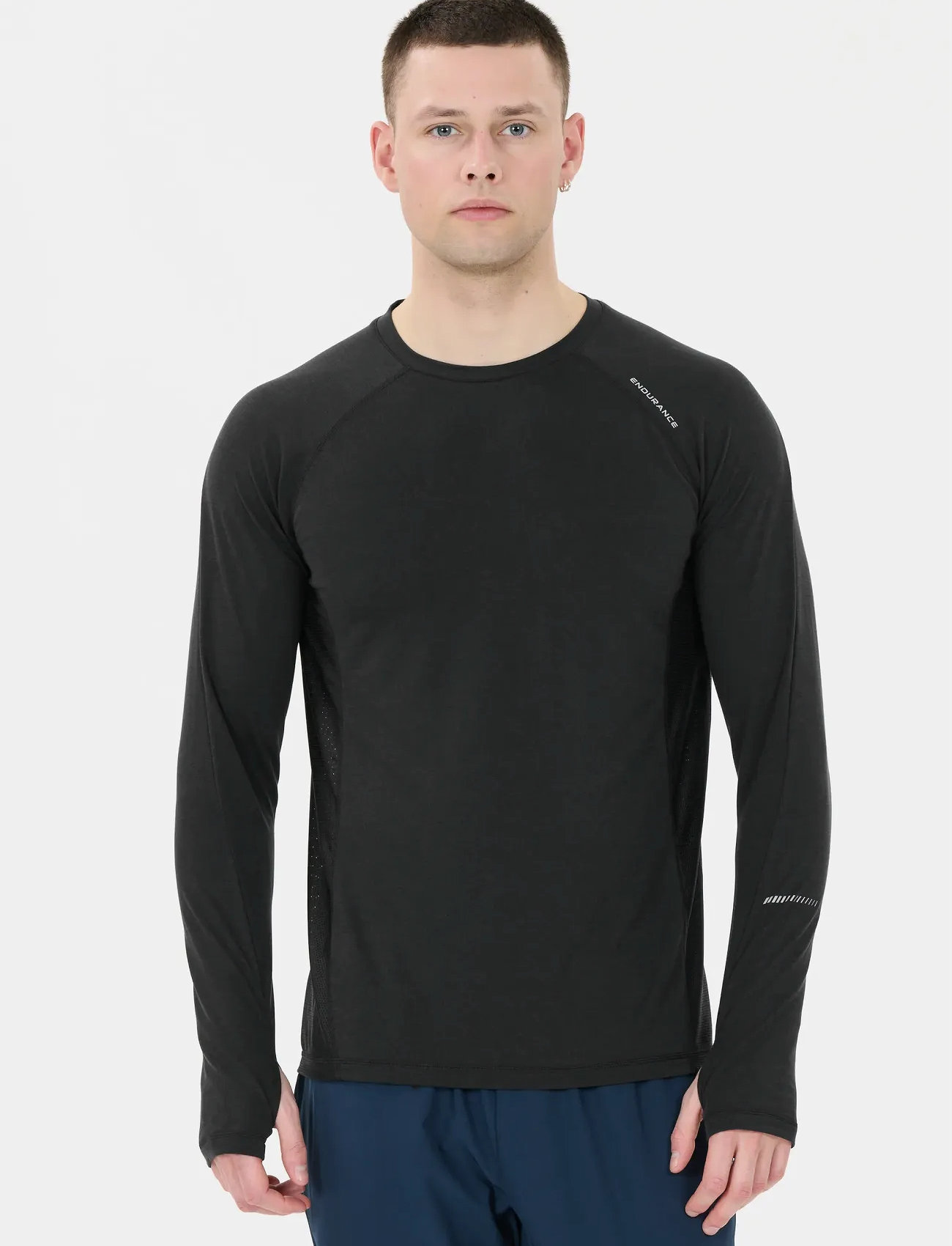 Endurance Jonnik M L/S Midlayer, XL, Black, Sport Fleeces & Midlayers > Sport Midlayers, Herre