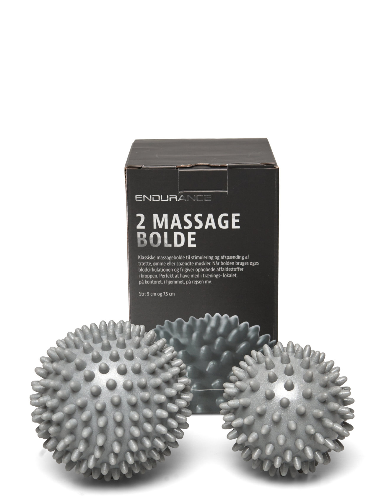 ENDURANCE Hard Massage Ball 2 Pcs Silber - One Size - Damen