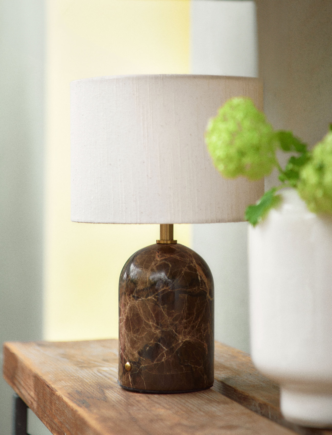 ENKEL LIVING Flair Mini Table Lamp, Ø 18 cm, Brown, Lamper > Bordlamper, Unisex