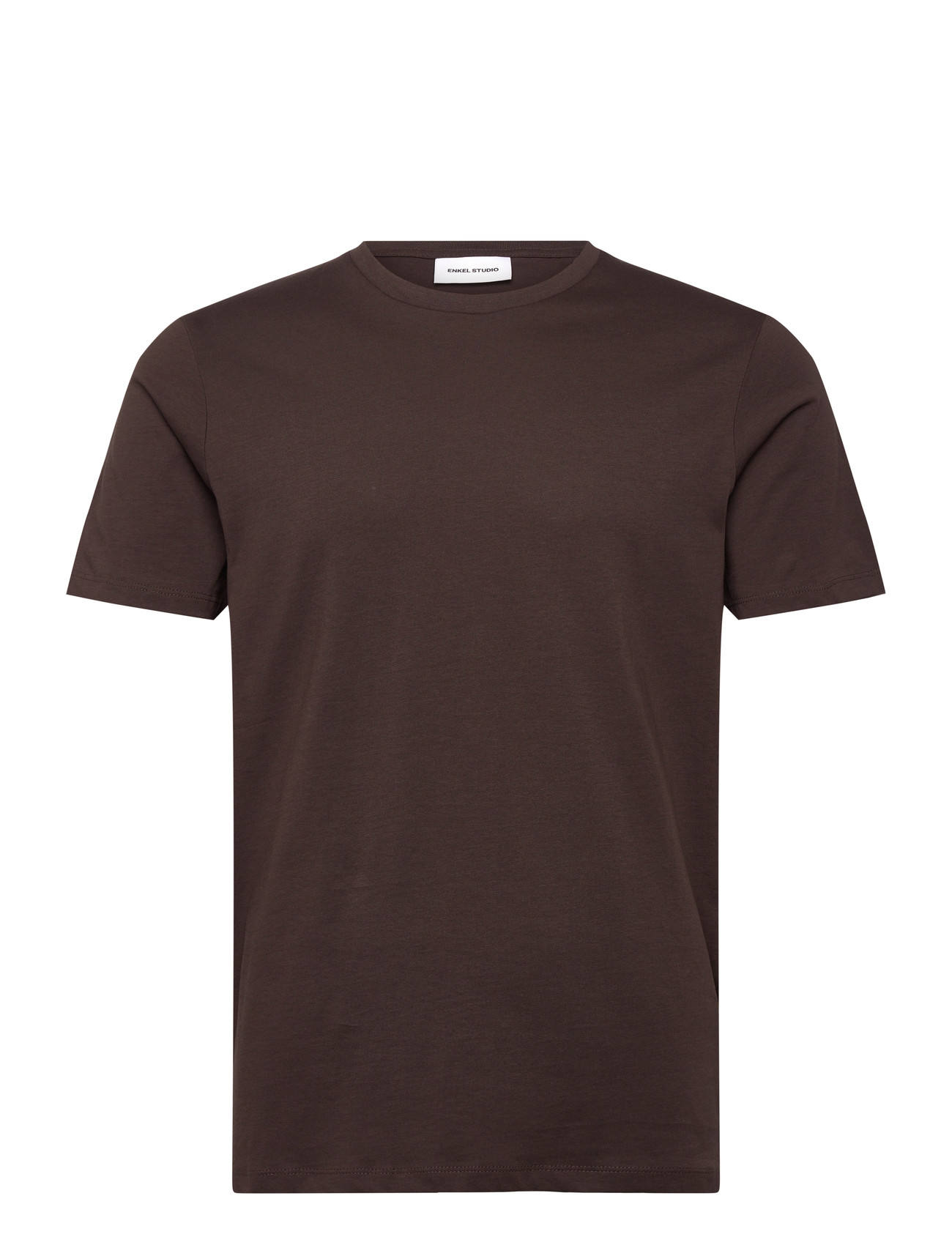 ENKEL STUDIO Basic O-Neck Tee S/S Braun - L - Herren