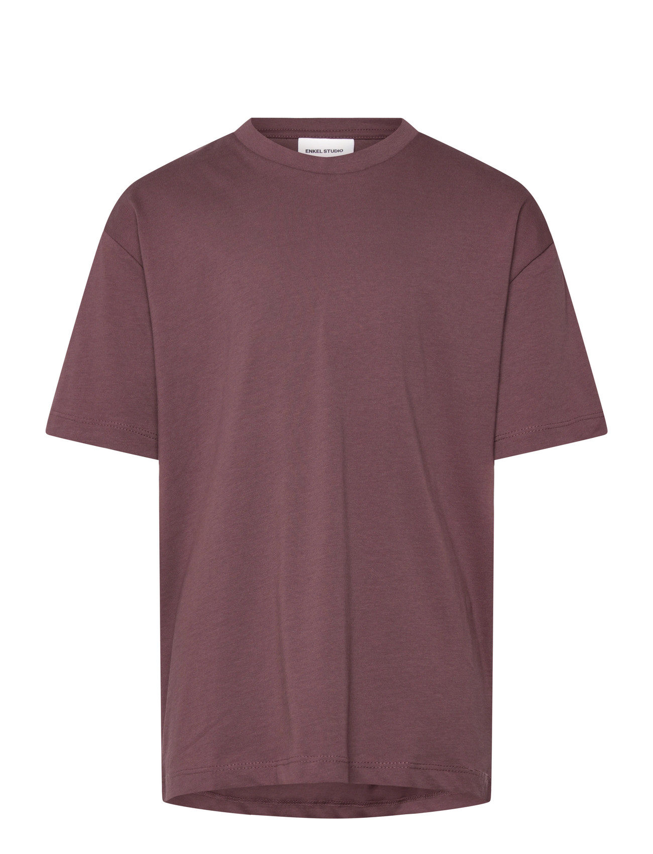ENKEL STUDIO Basic O-Neck Tee S/S Burgundy - 134 - Kinder