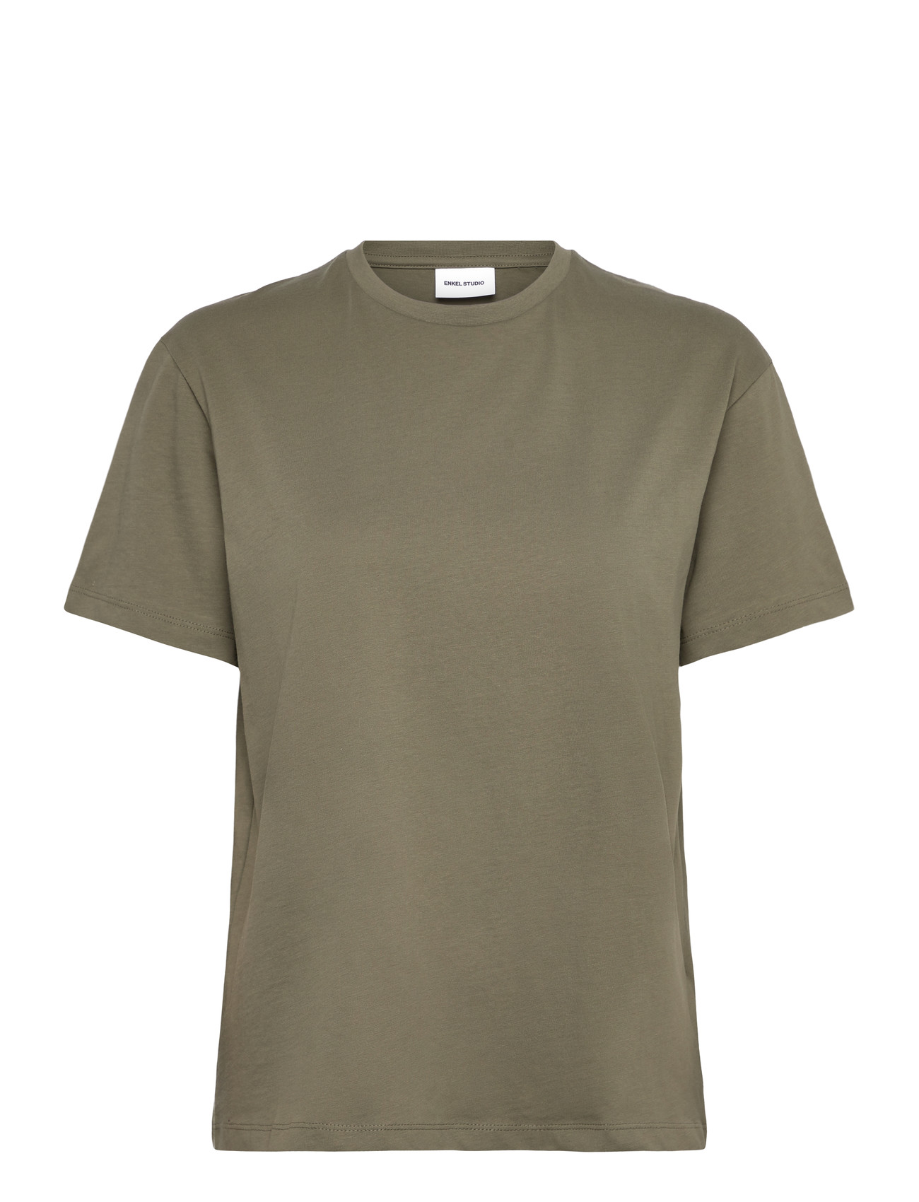 ENKEL STUDIO Basic O-Neck Tee S/S Khaki - XXL - Damen
