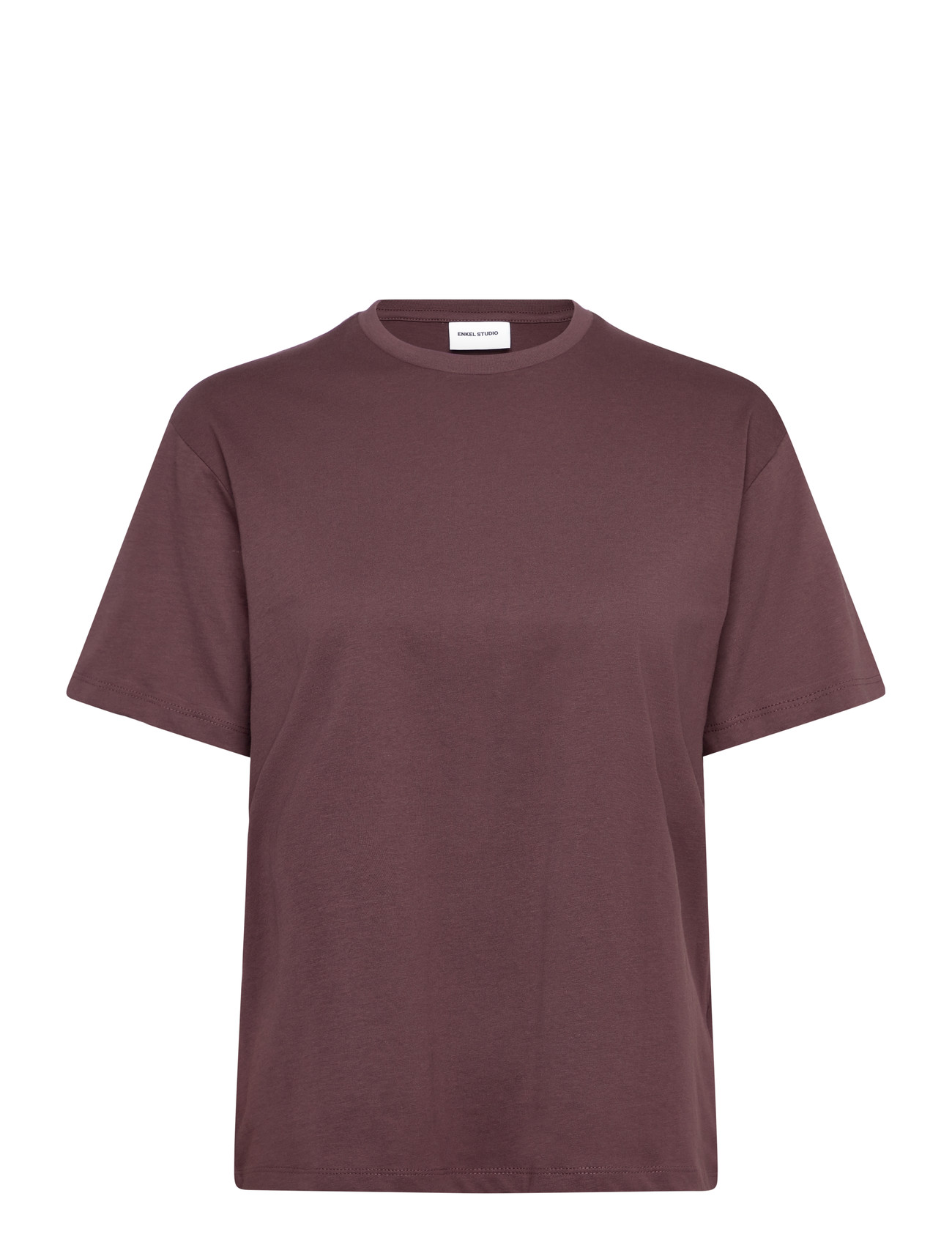 ENKEL STUDIO Basic O-Neck Tee S/S Braun - XXL - Damen