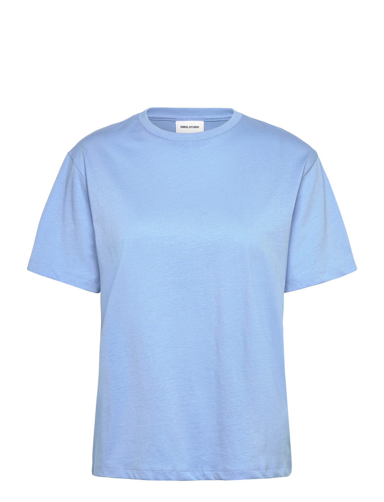 ENKEL STUDIO Basic O-Neck Tee S/S Blau - S - Damen