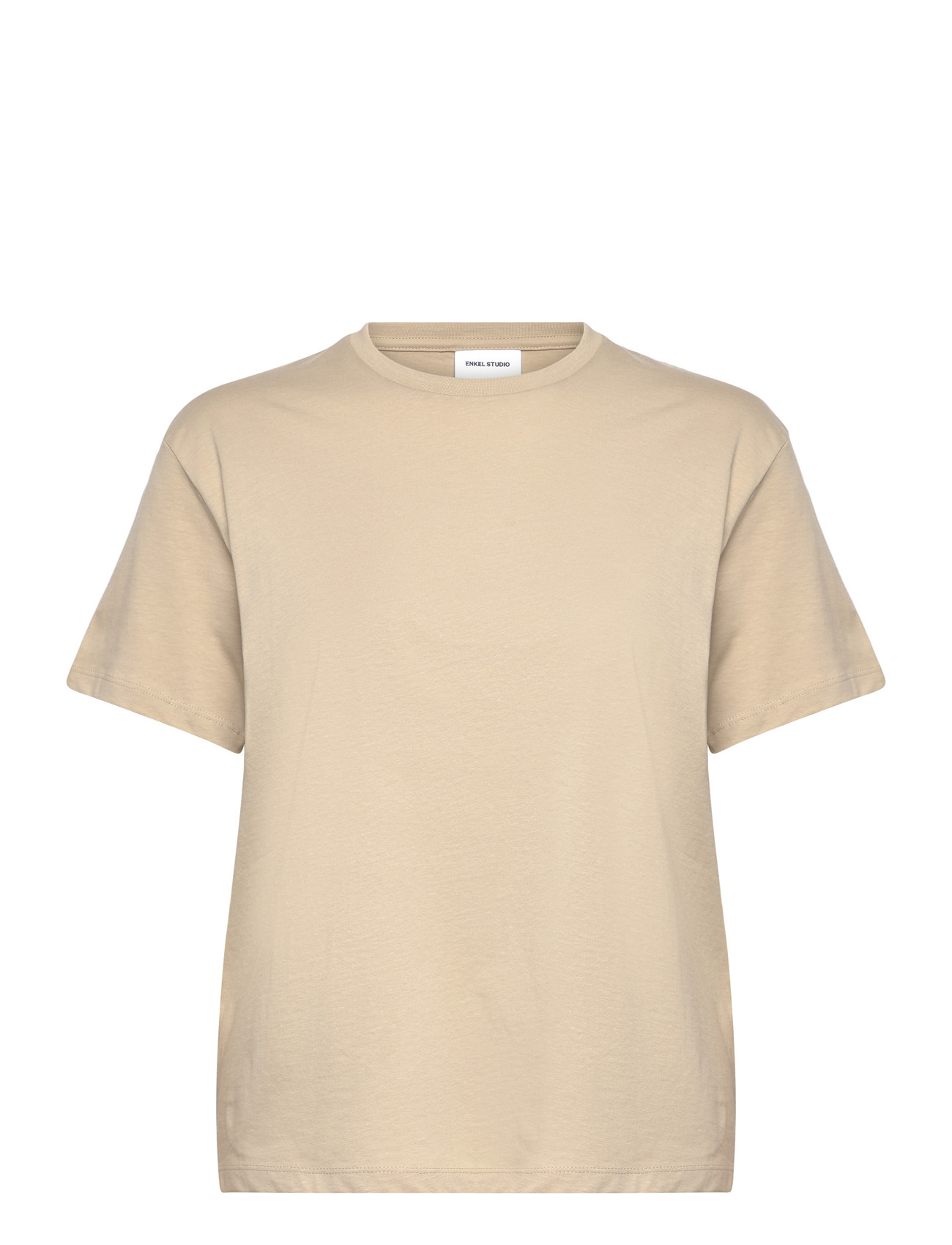 ENKEL STUDIO Basic O-Neck Tee S/S Cream - M - Damen