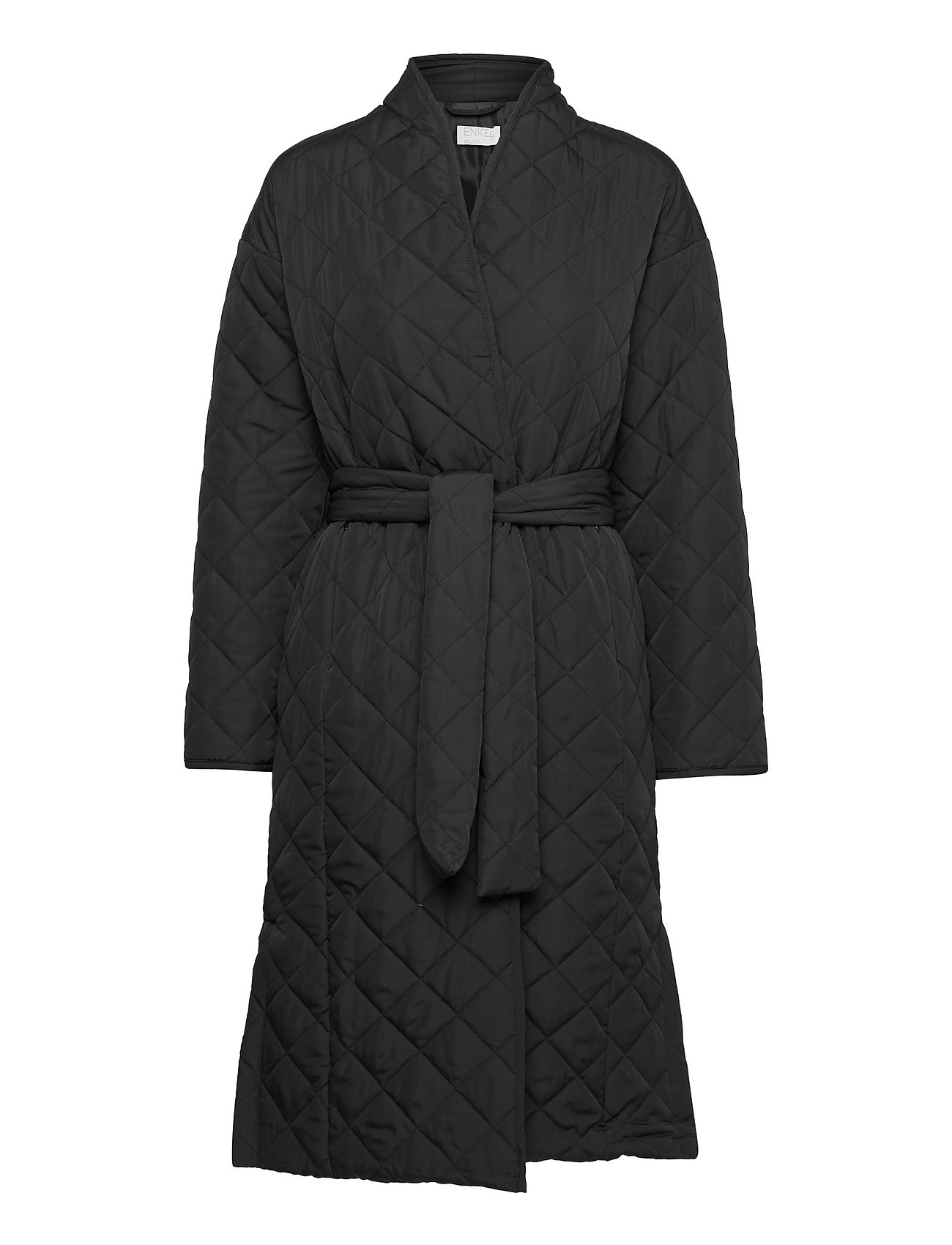 Recycled Quilt Coat Black Enkel Studio