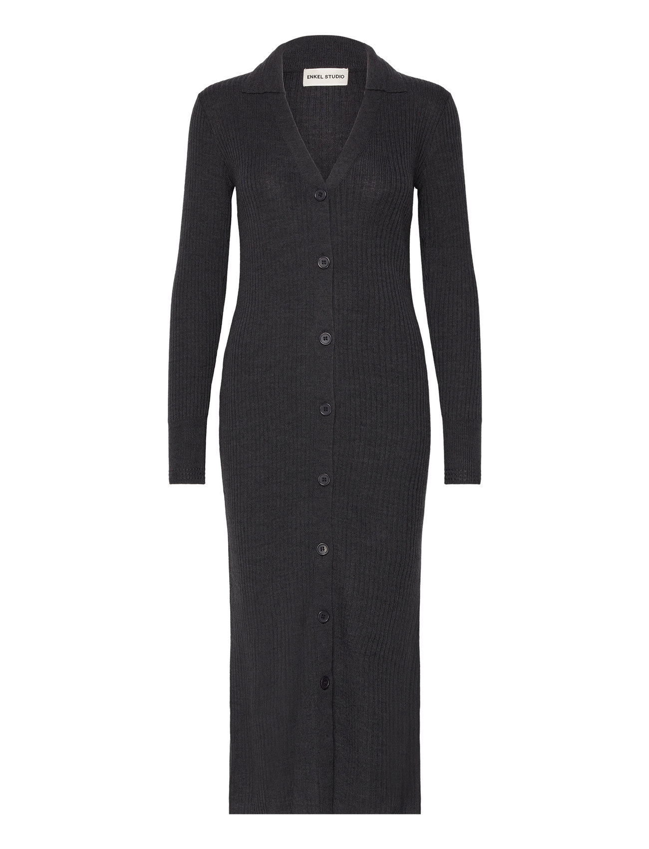 Esverbena Ls Dress Knit F Grey Enkel Studio