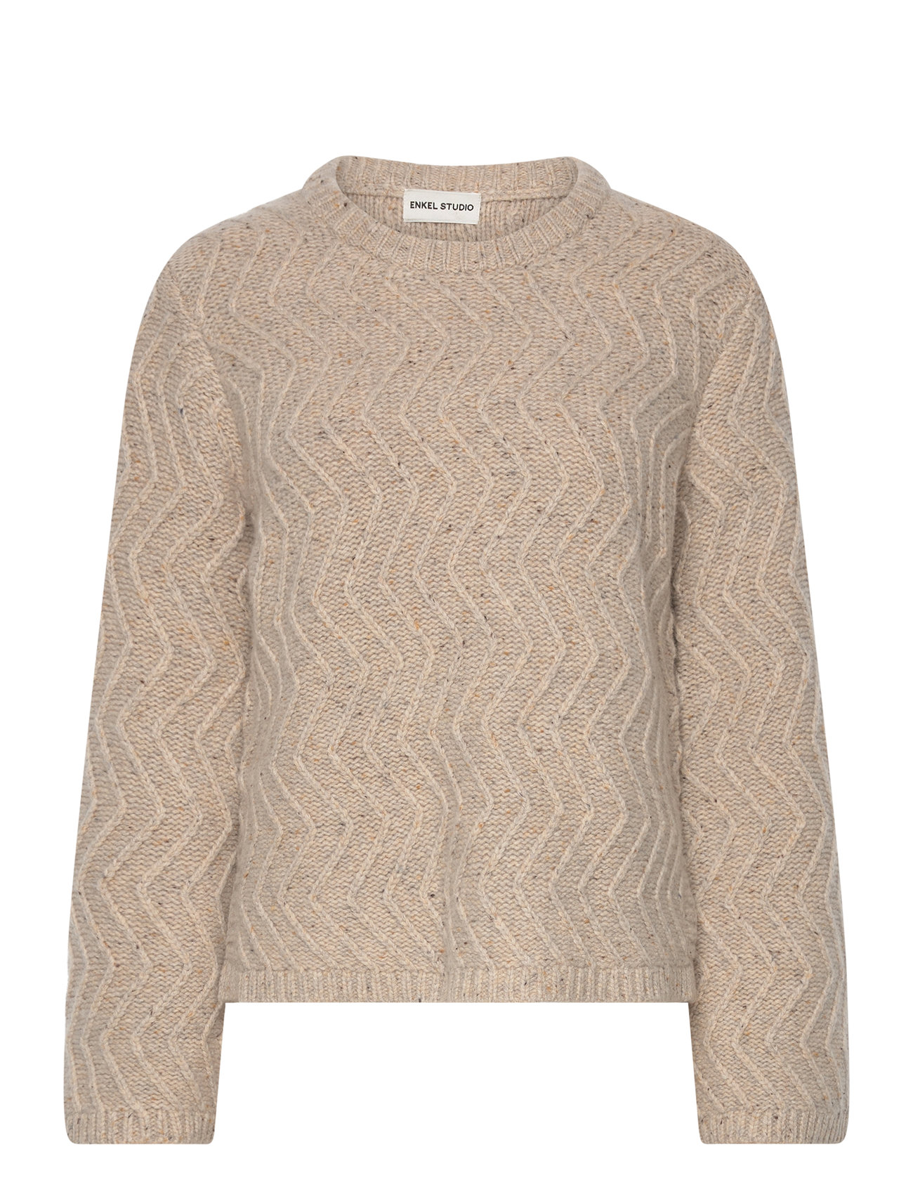 Esflen Ls Crewneck Knit F Beige Enkel Studio