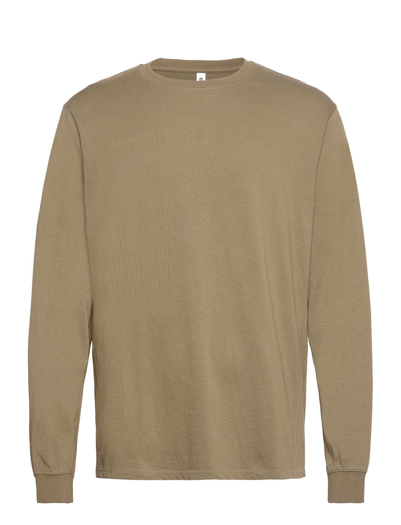 Esleaf Ls Crewneck - Organic M Khaki Enkel Studio