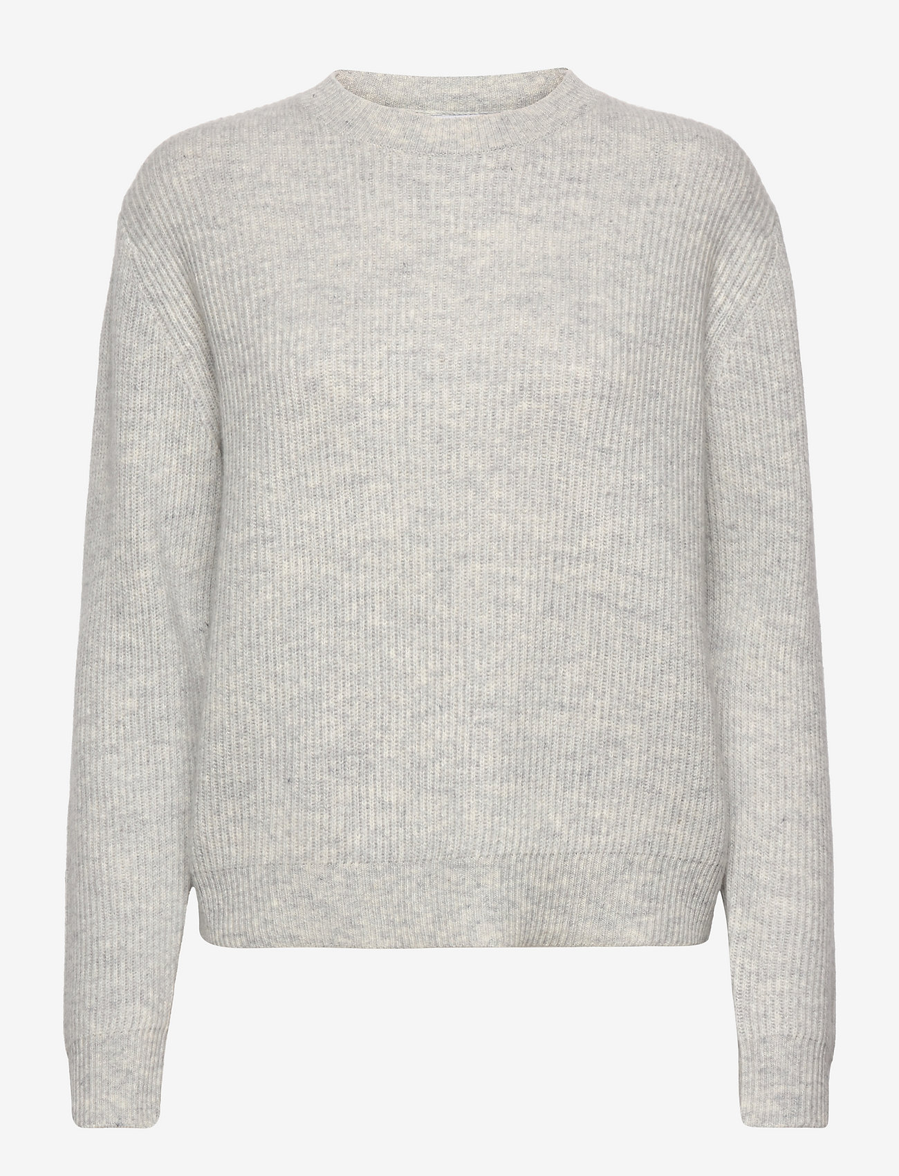 Enkel Studio - Wool pullover - jumpers - light grey melange - 0